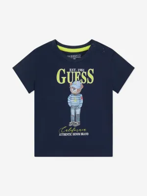 Jungen Bär T-Shirt in Marineblau