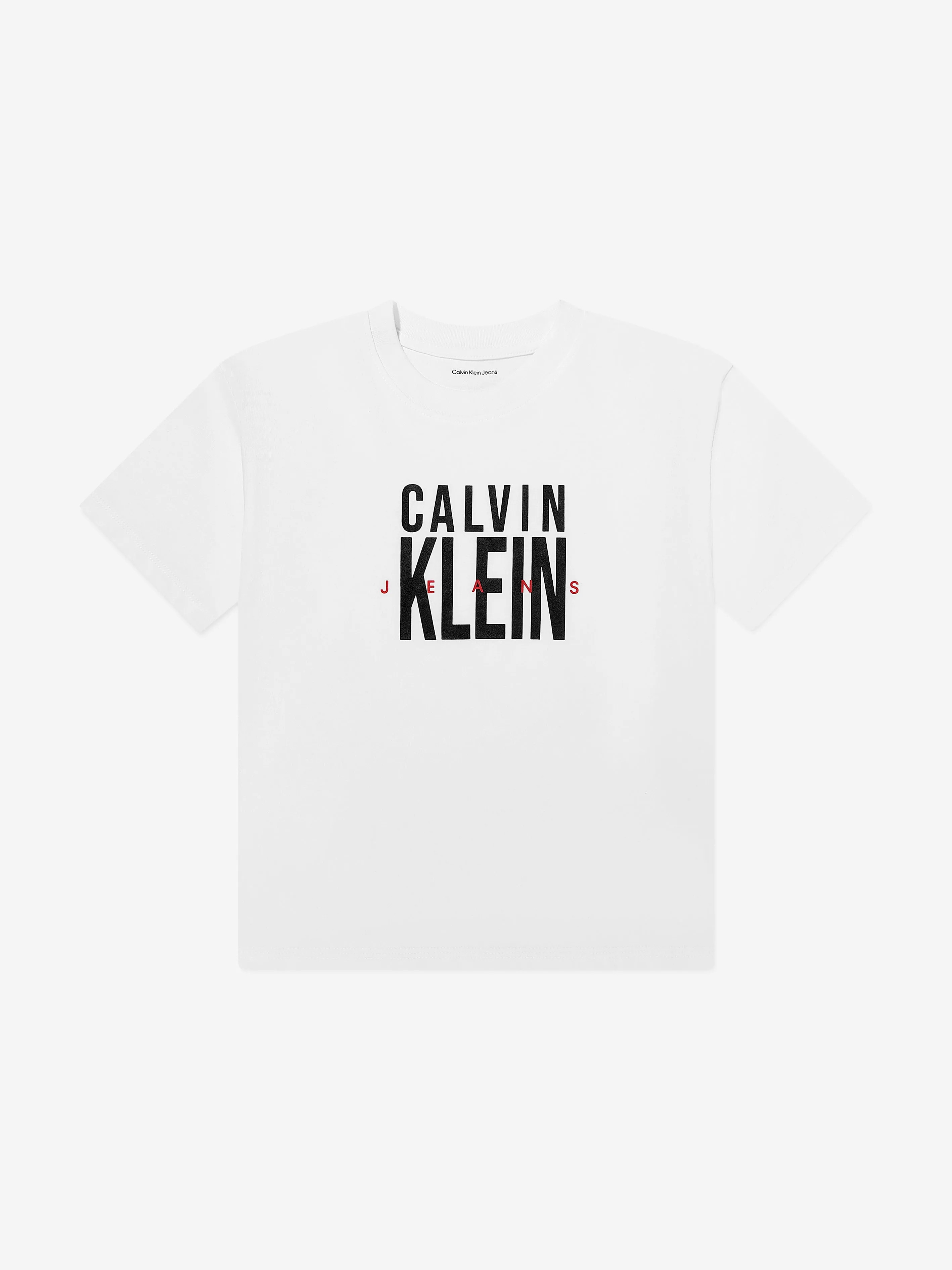 Jungen Bold CKJ Grafik-T-Shirt in Weiß