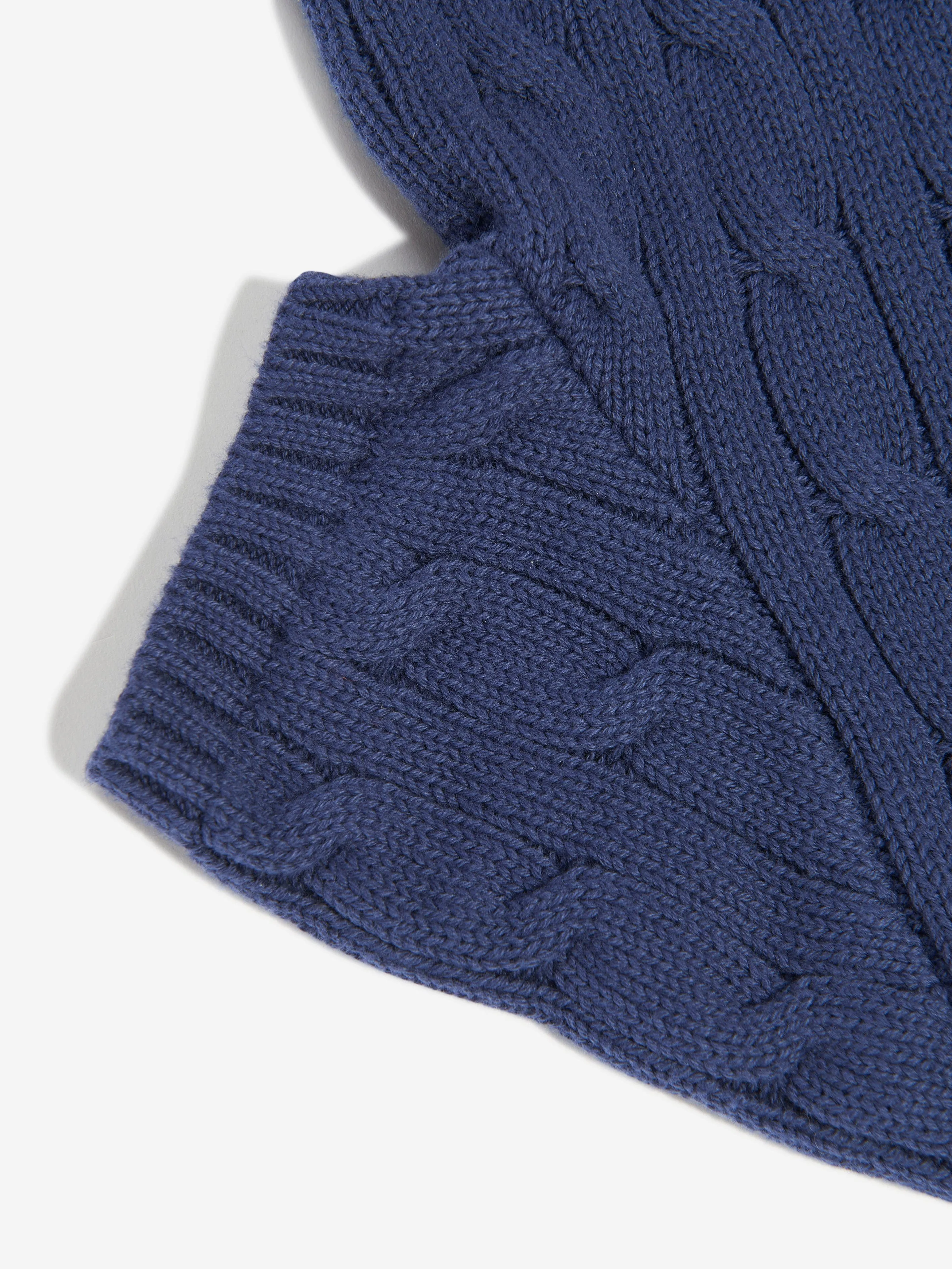 Jungen Rippstrickpullover in Marineblau