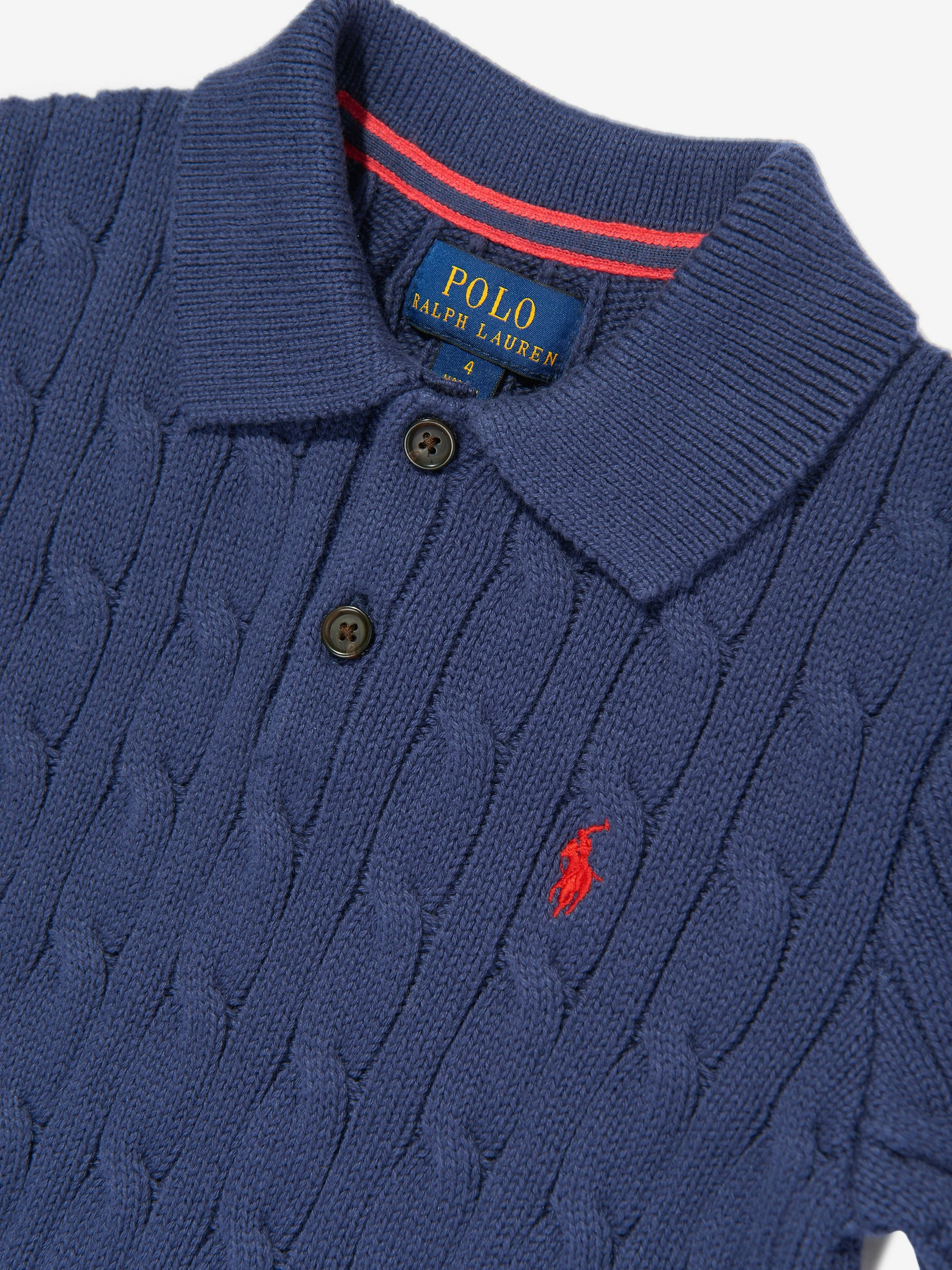 Jungen Rippstrickpullover in Marineblau