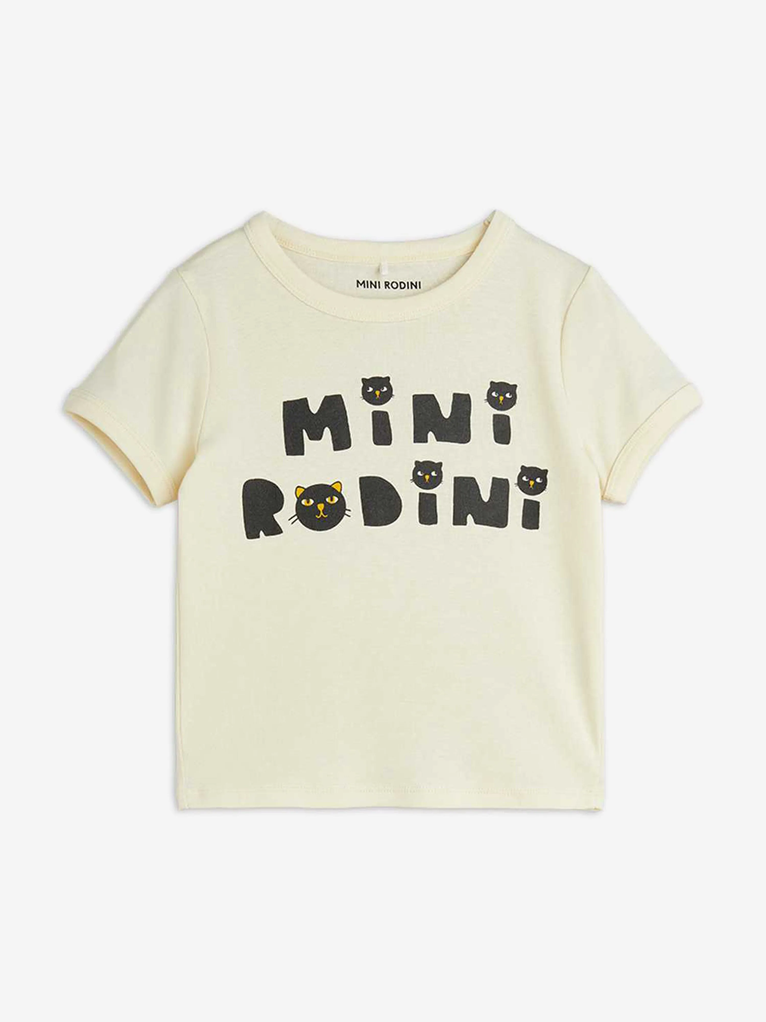 Jungen Katzen Logo T-Shirt in Weiß