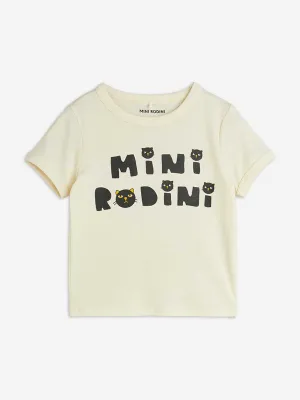 Jungen Katzen Logo T-Shirt in Weiß