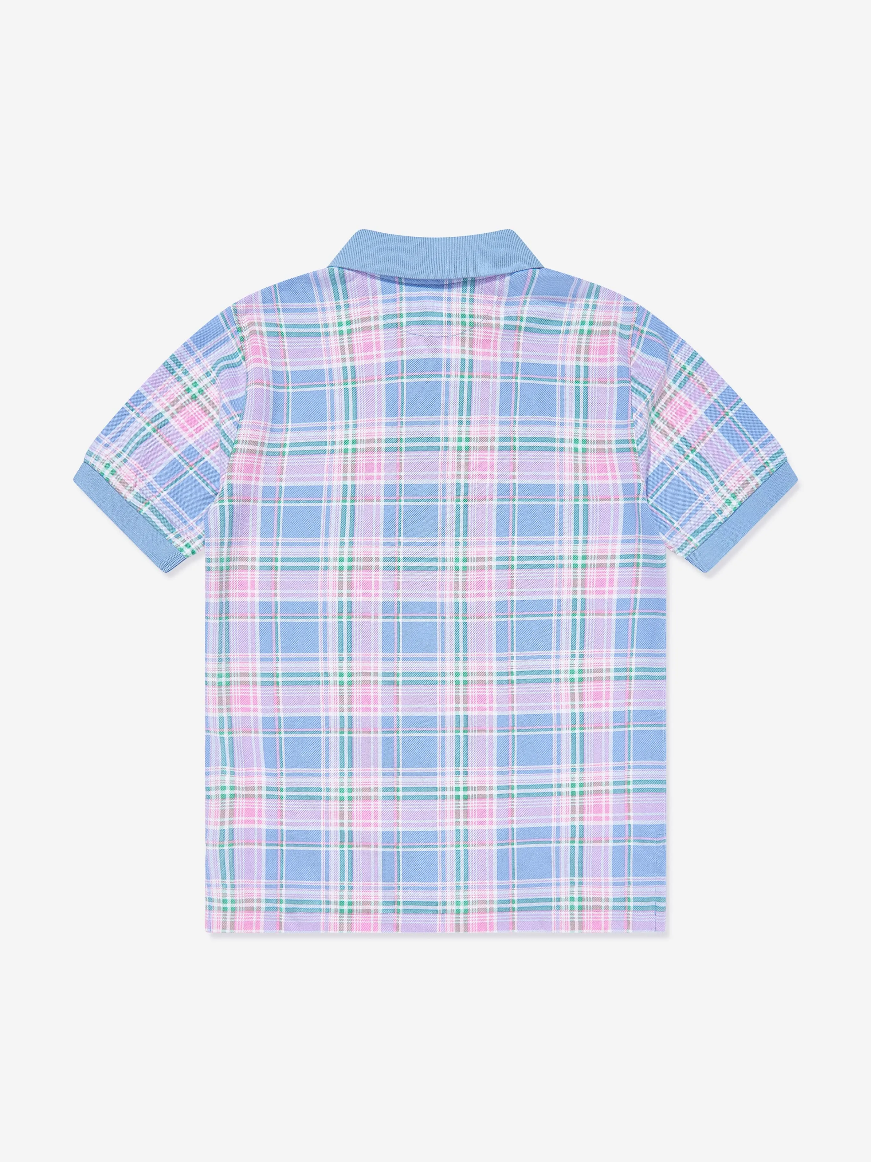 Gepunktetes Polohemd für Jungen in Blau