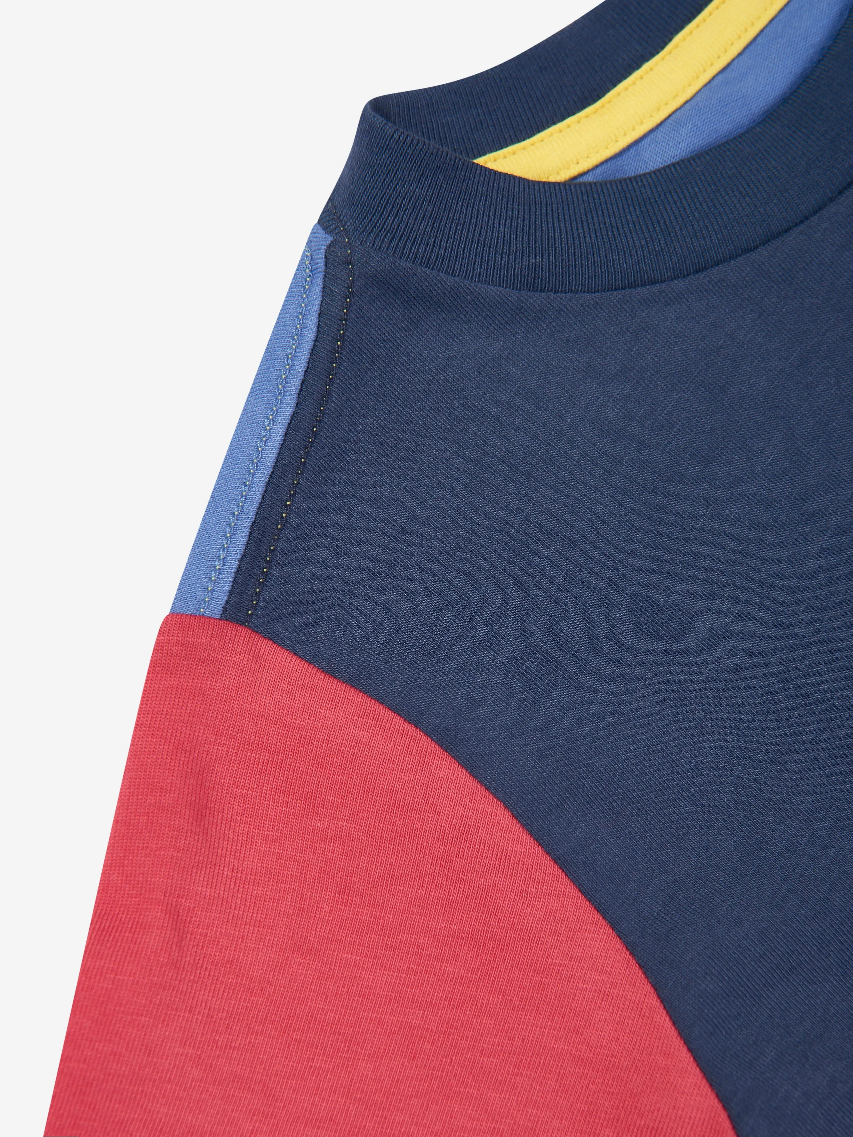 Jungen Farbblock T-Shirt in Marineblau