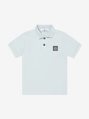 Boys Compass Logo Polo-Shirt in Blau