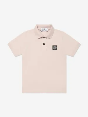 Boys Compass Logo Polo-Shirt in Rosa