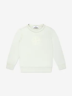 Boys Compass Logo Sweatshirt in Elfenbein