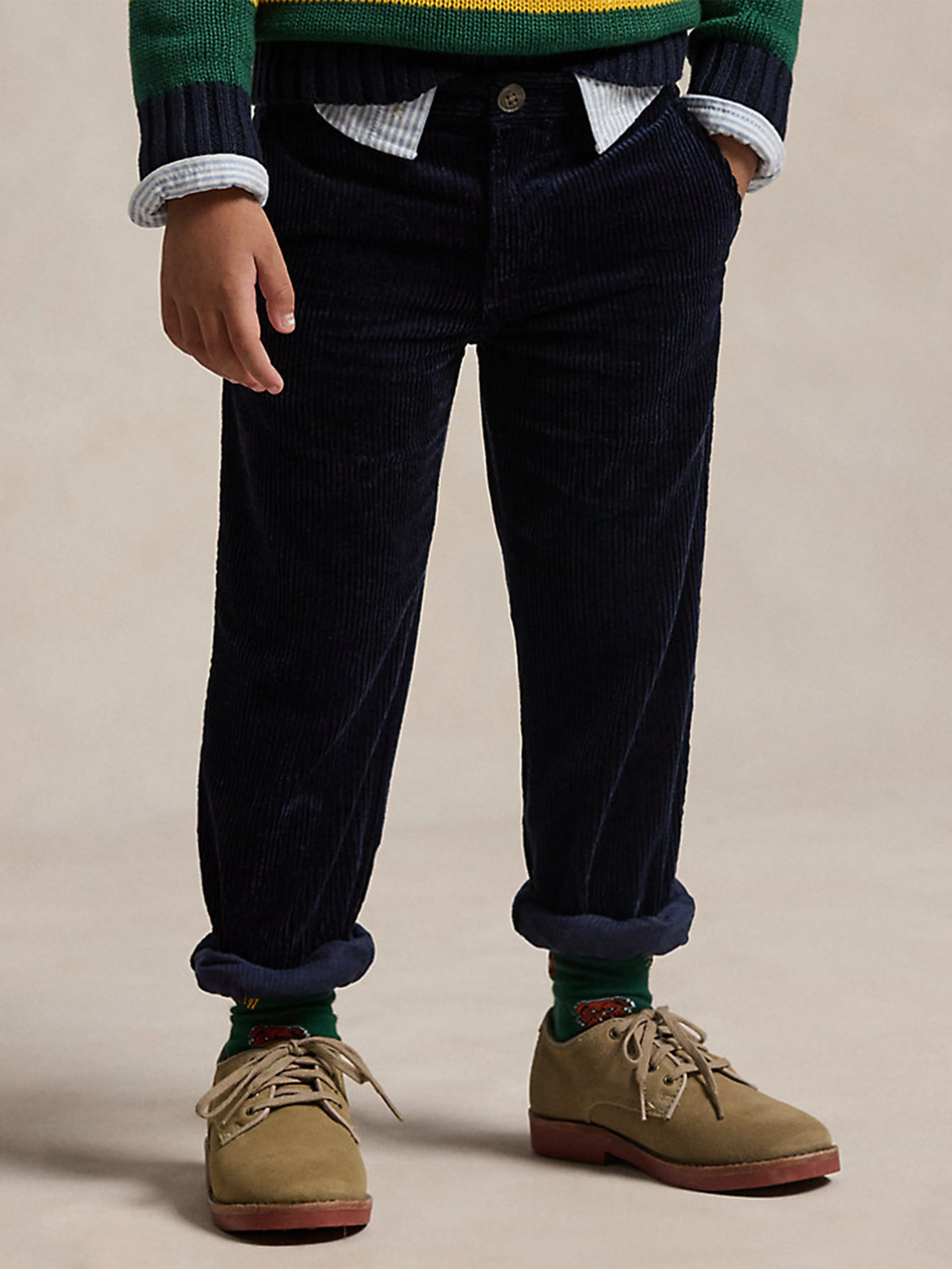 Jungen Cord Bedford Hose in Marineblau