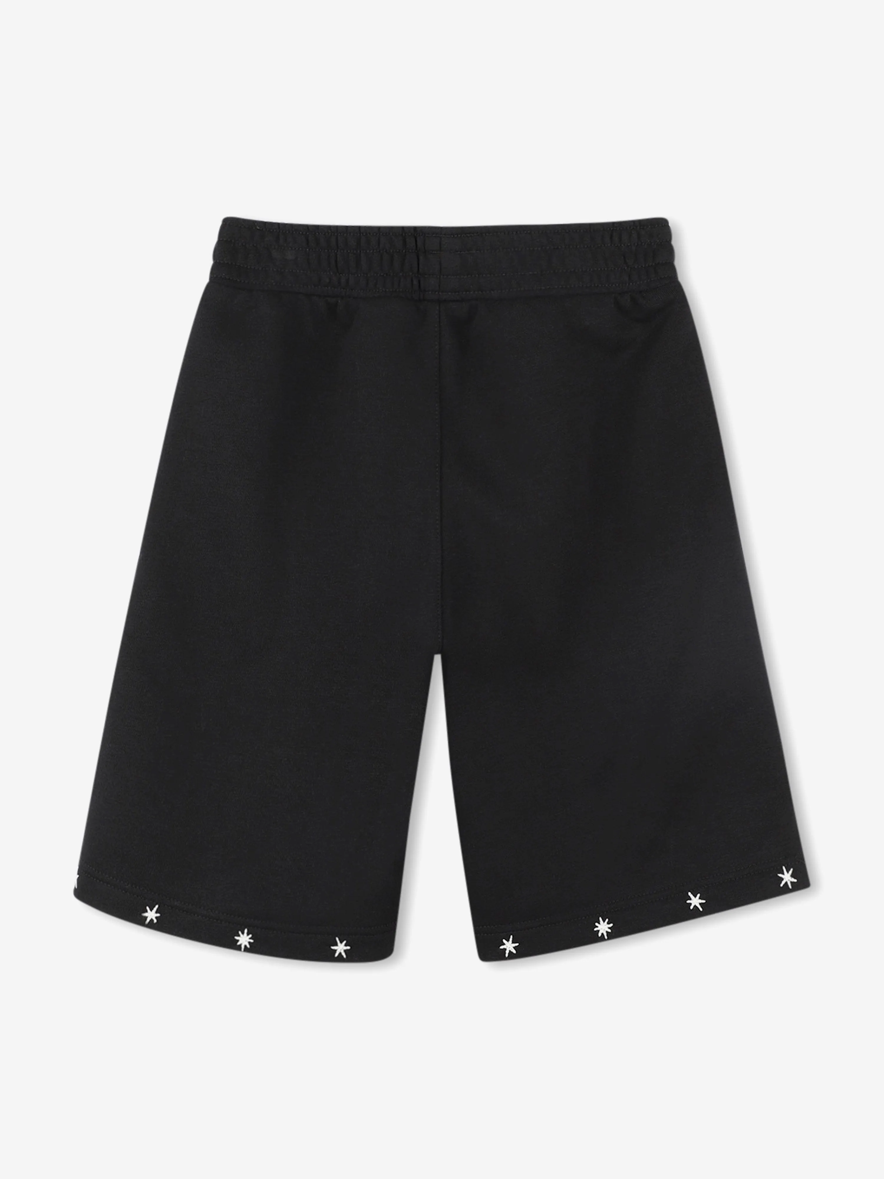 Jungen bestickte Logo Shorts in Schwarz