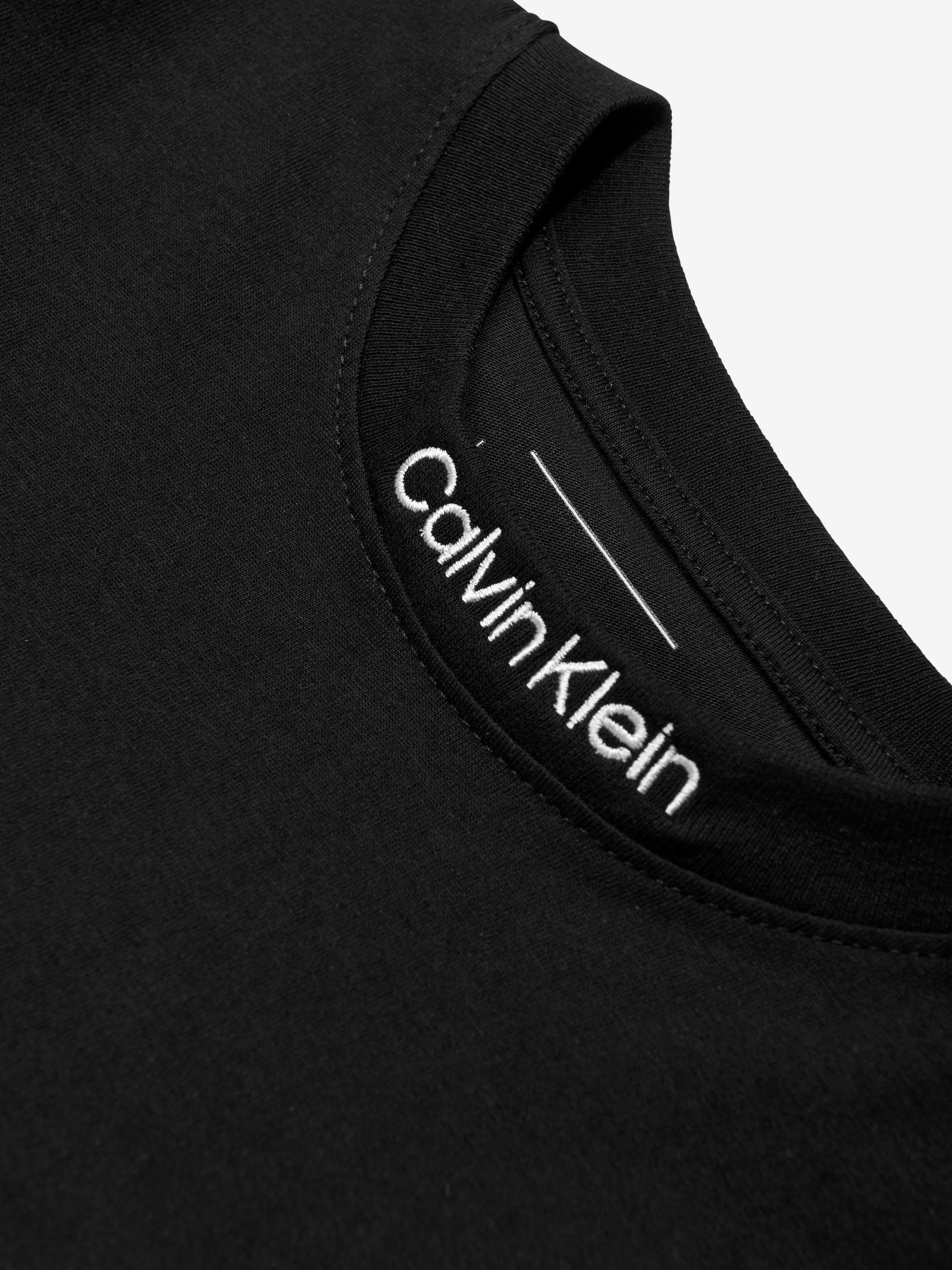 Jungen T-Shirt mit besticktem Logo in Schwarz