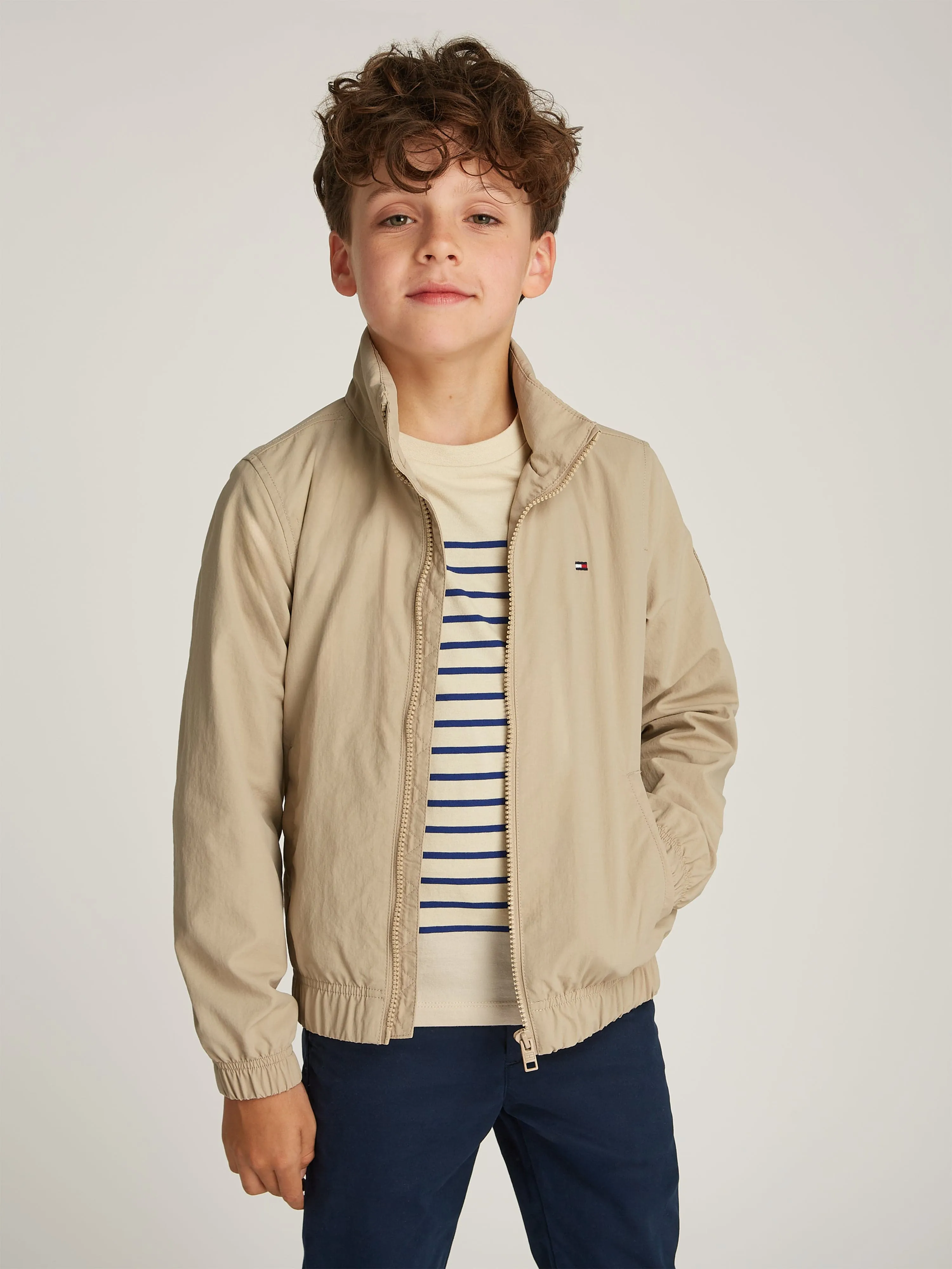 Jungen Basic Jacke in Beige