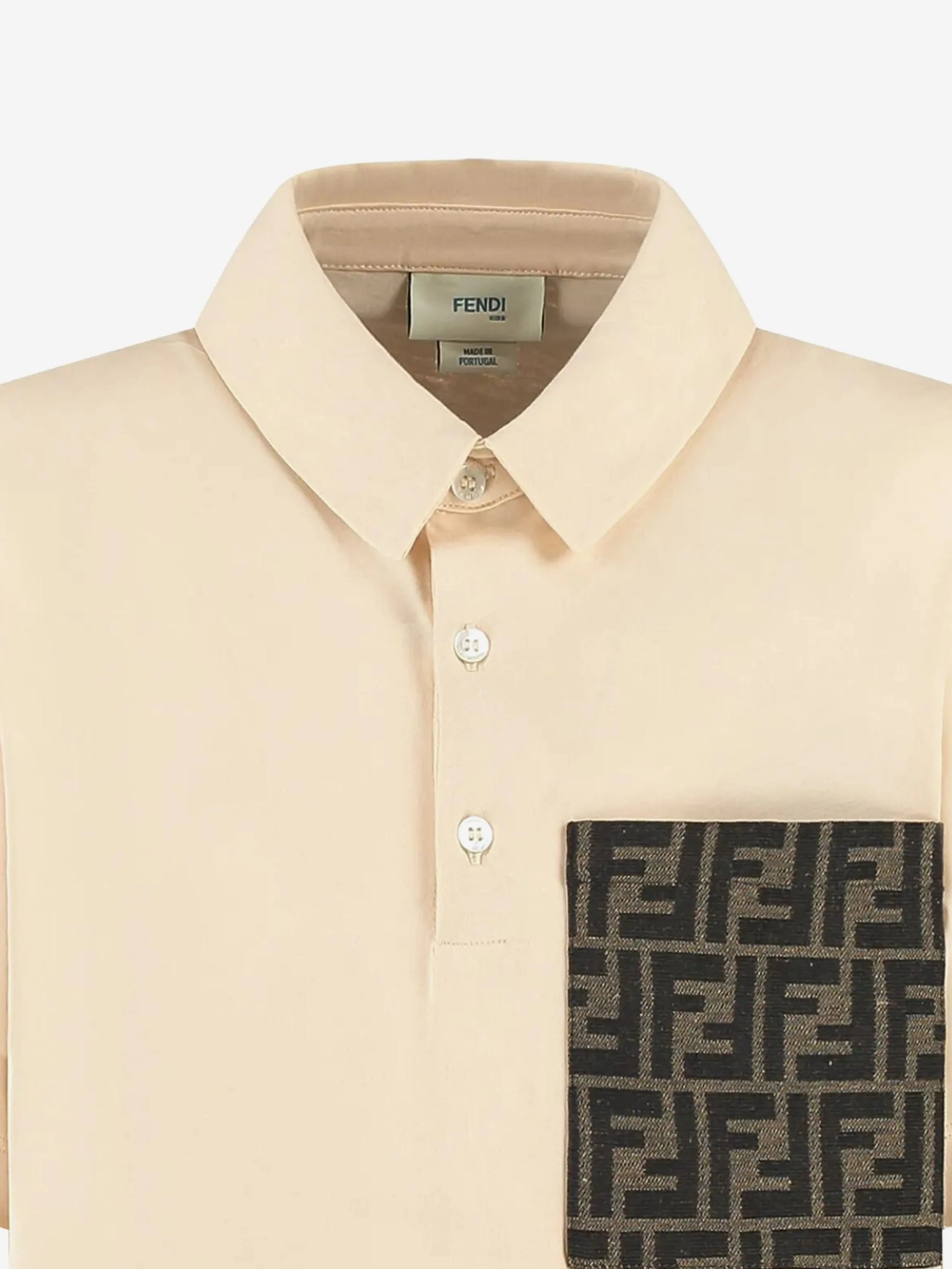 Boys FF Pocket Polo-Shirt in Beige