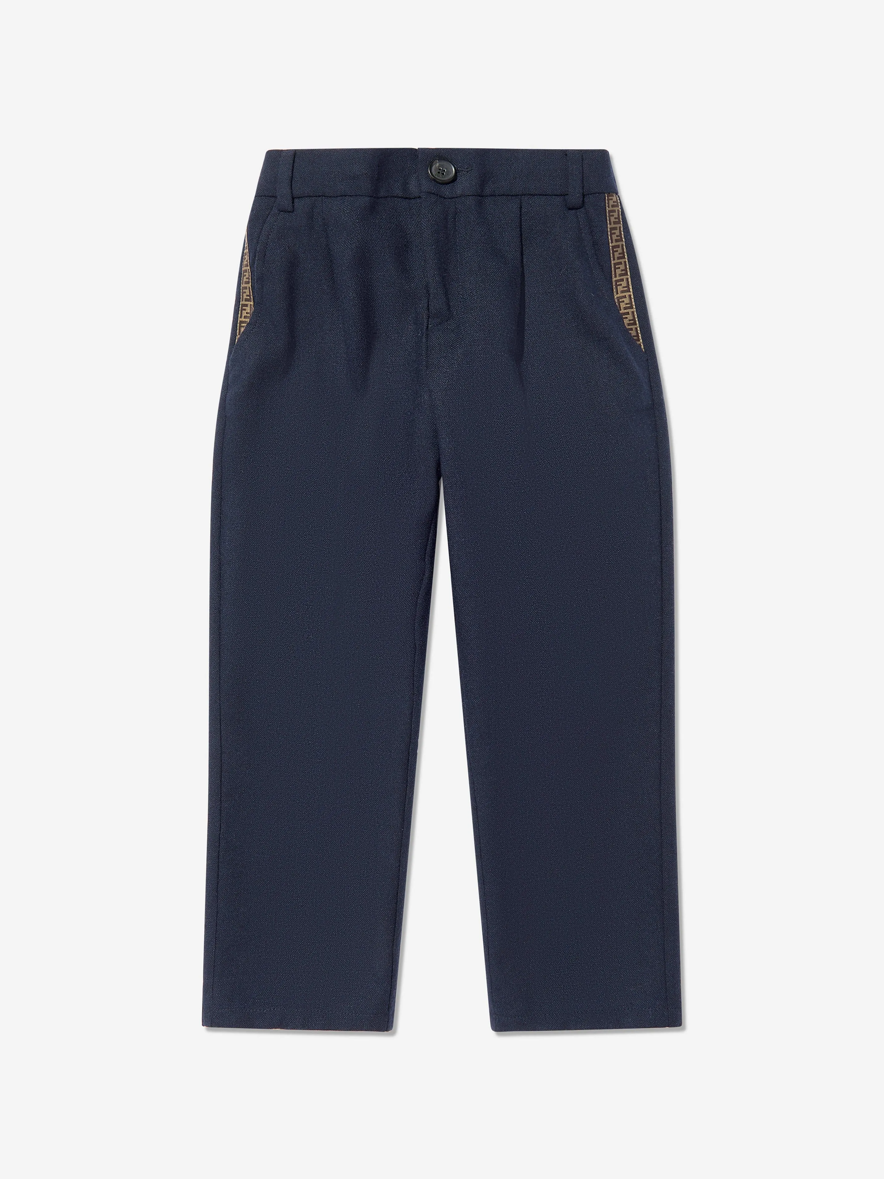 Jungen Flanellhose in Marineblau