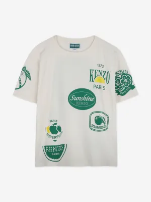 Jungen Frucht T-Shirt in Elfenbein