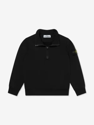 Jungen Half-Zip Sweatshirt in Schwarz