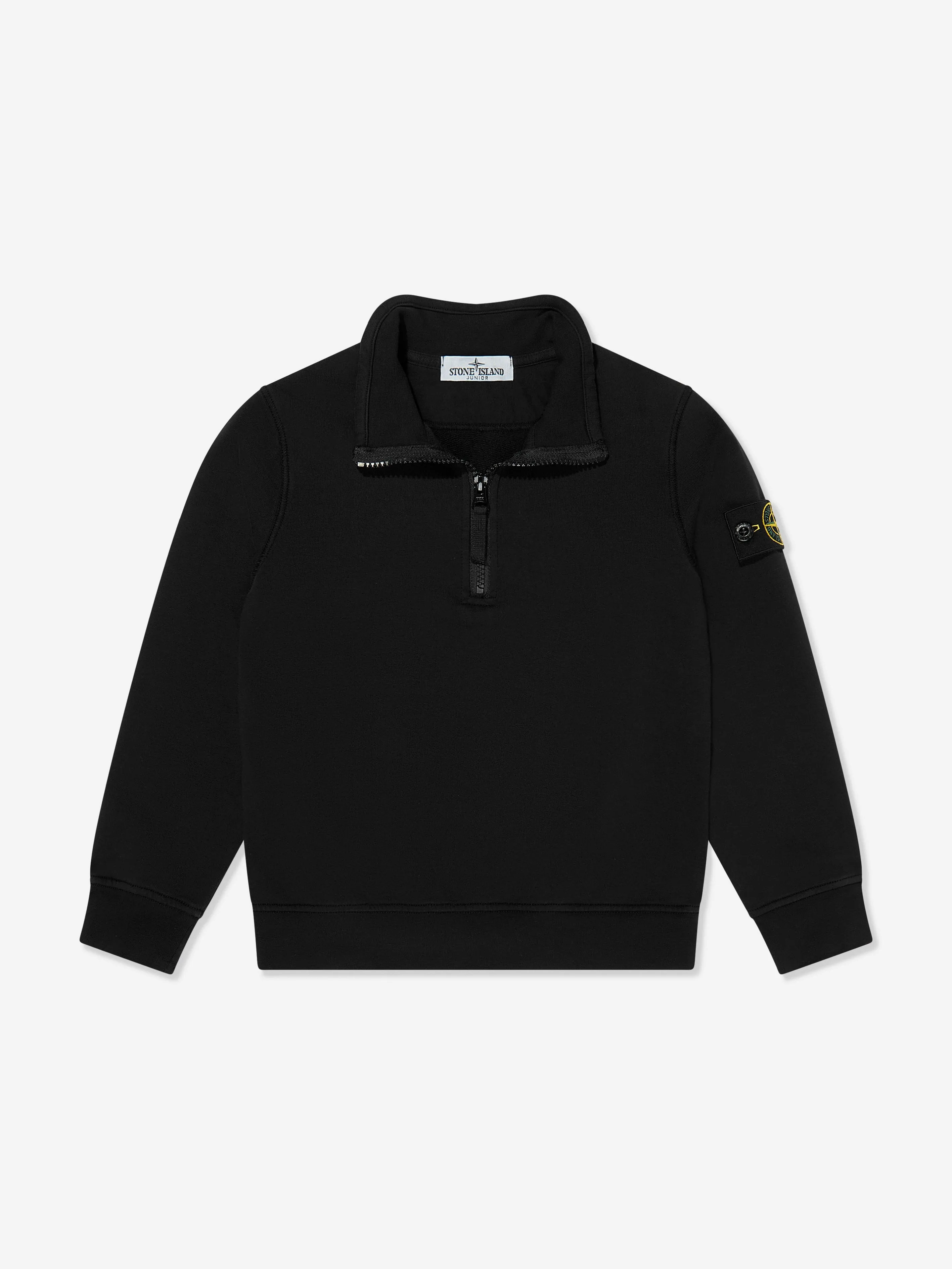 Jungen Half-Zip Sweatshirt in Schwarz
