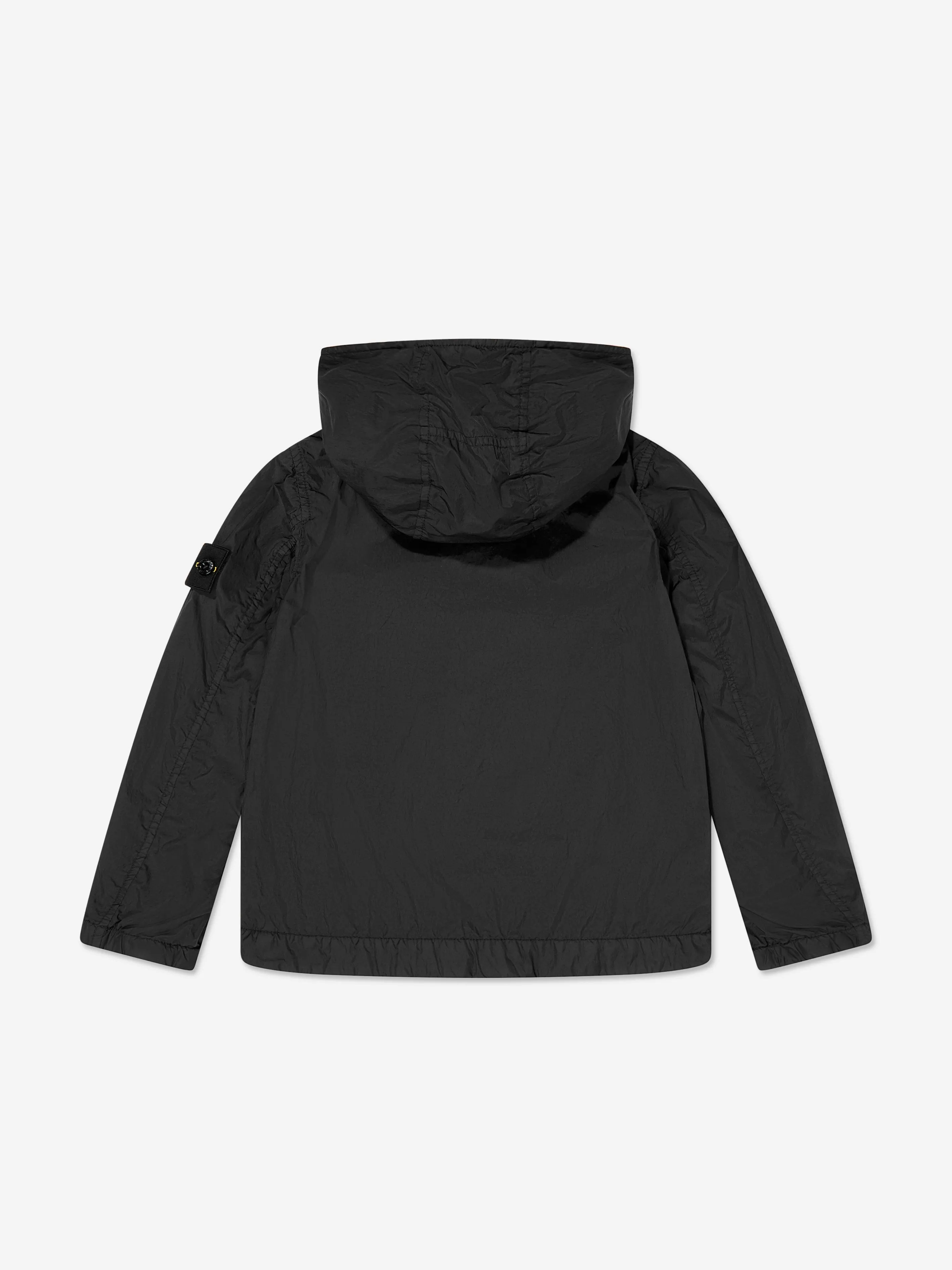 Jungen Kapuzen-Jacke mit Reißverschluss in Schwarz