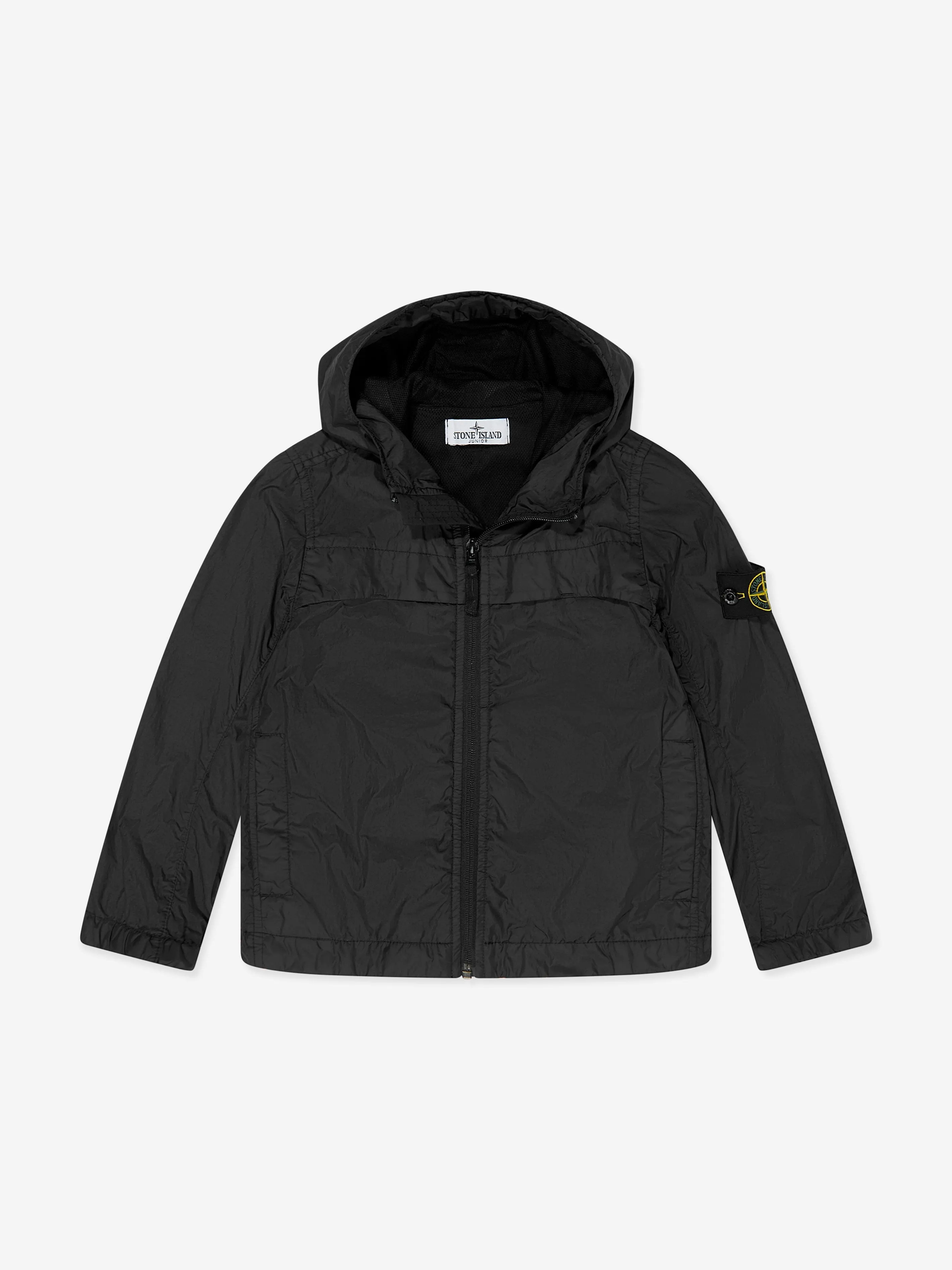 Jungen Kapuzen-Jacke mit Reißverschluss in Schwarz