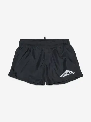 Boys Icon Badeshorts in Schwarz