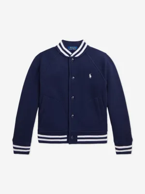 Jersey-Bomberjacke für Jungen in Marineblau