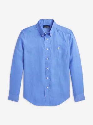 Jungen Leinenhemd in Blau