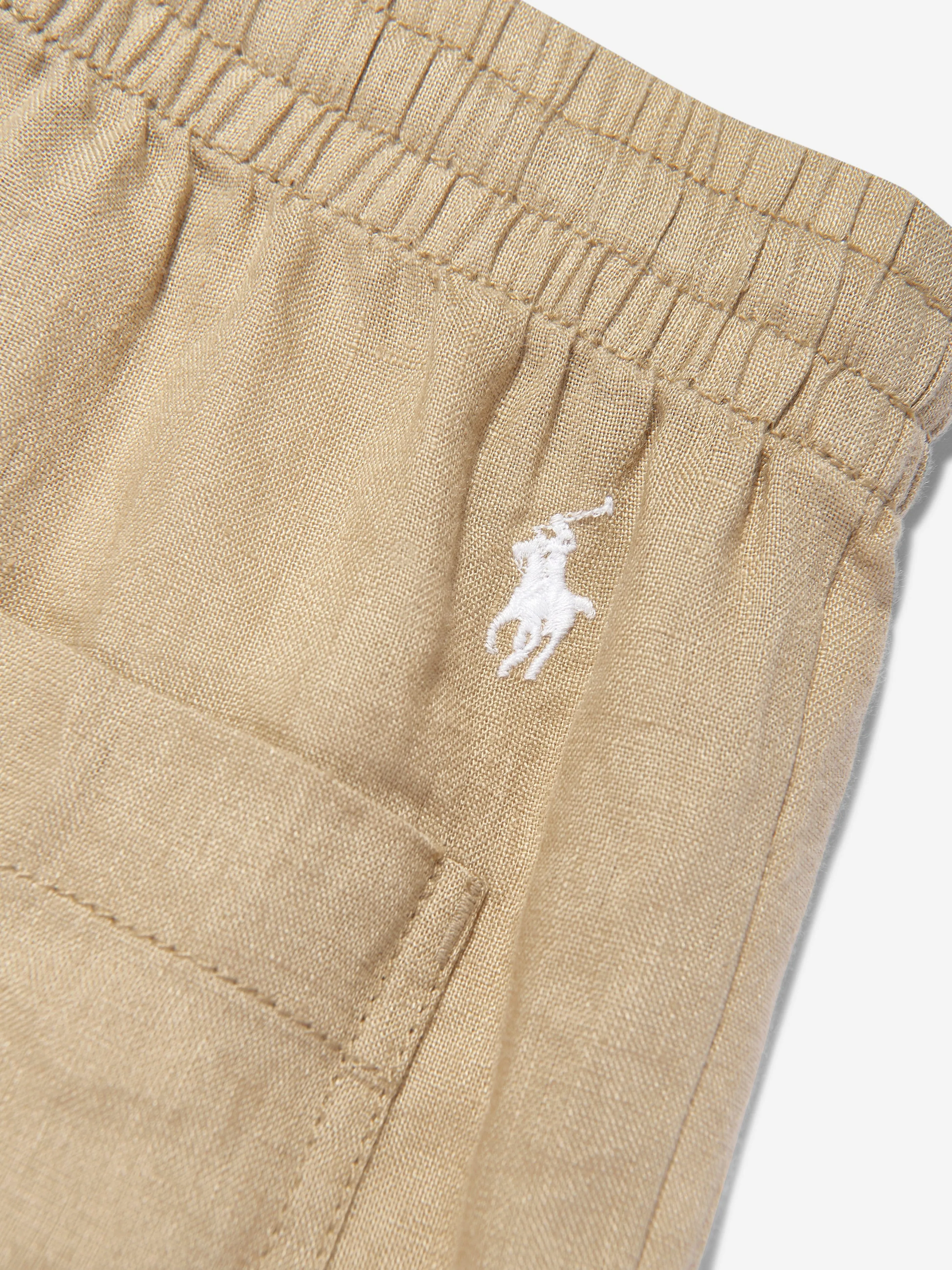 Braune Leinenhosen für Jungen