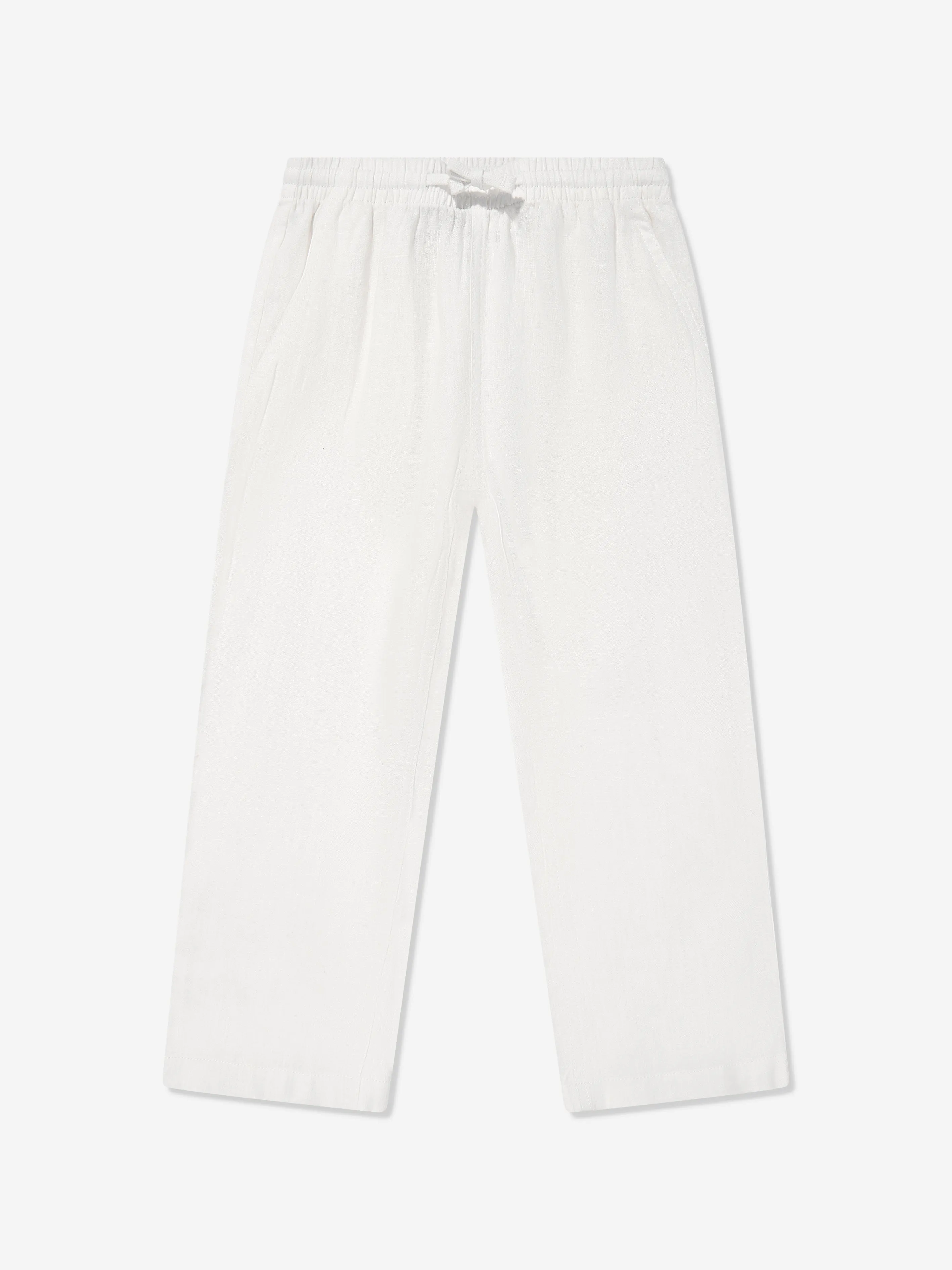Jungen Leinenhose in Weiß