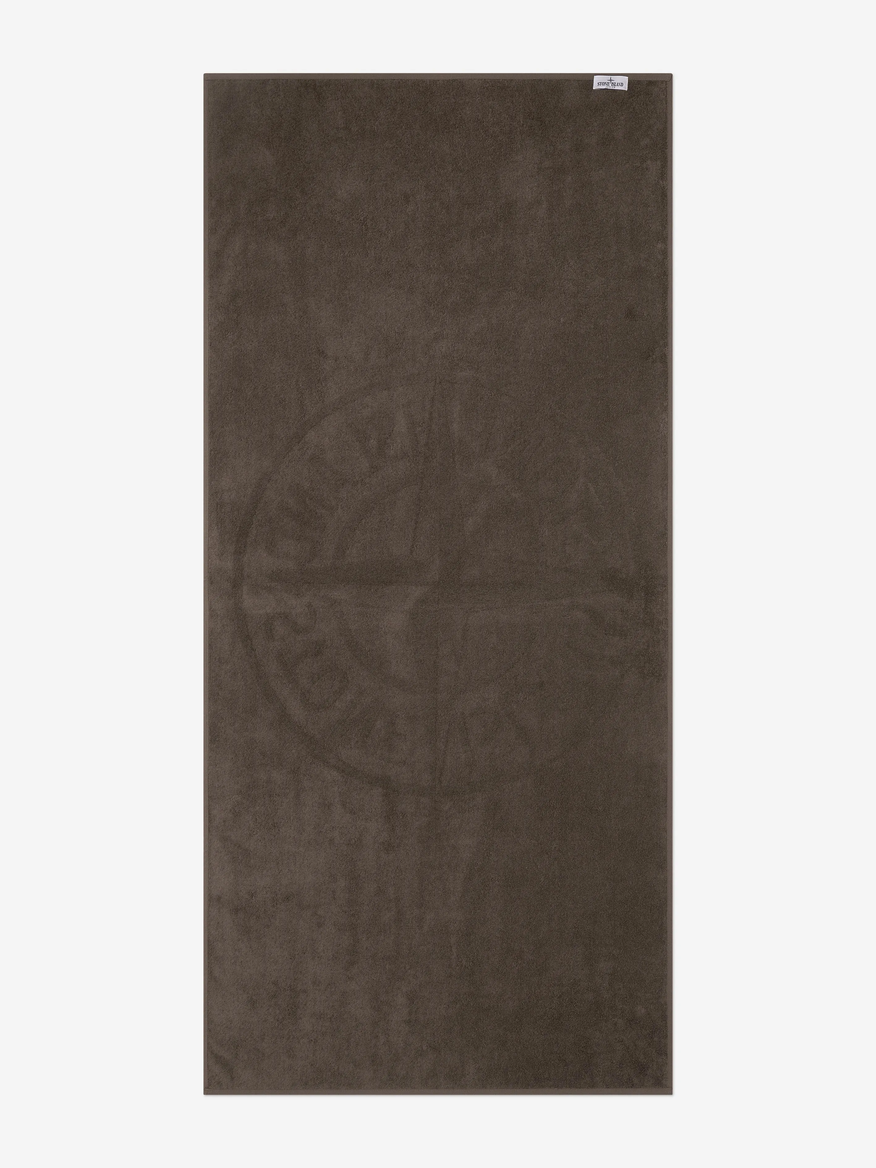 Braunes Strandtuch mit Jungen-Logo