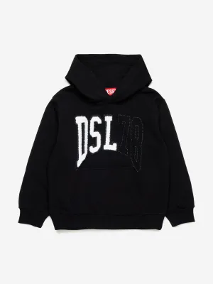 Jungen Logo Hoodie in Schwarz