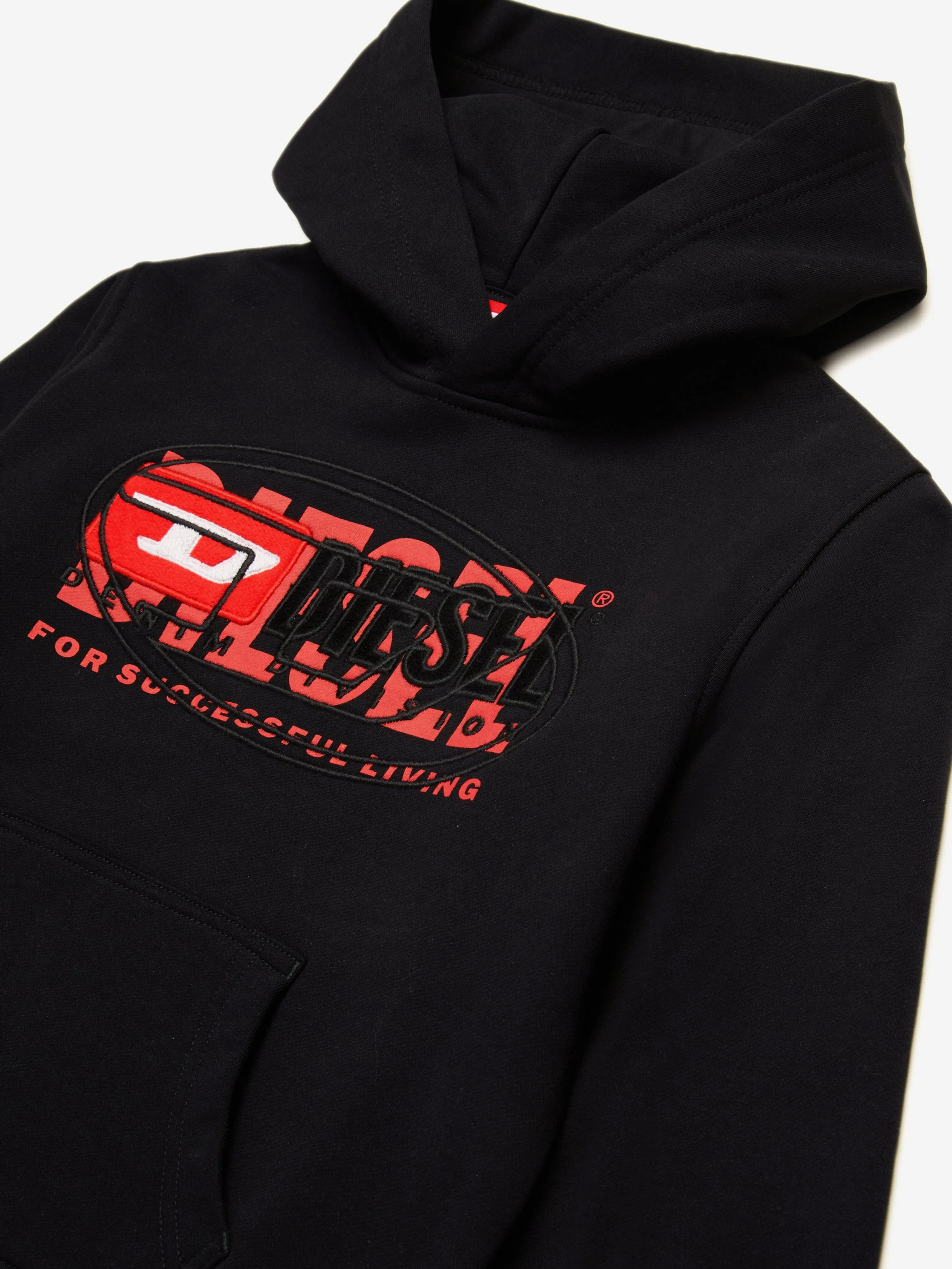 Jungen Logo Hoodie in Schwarz