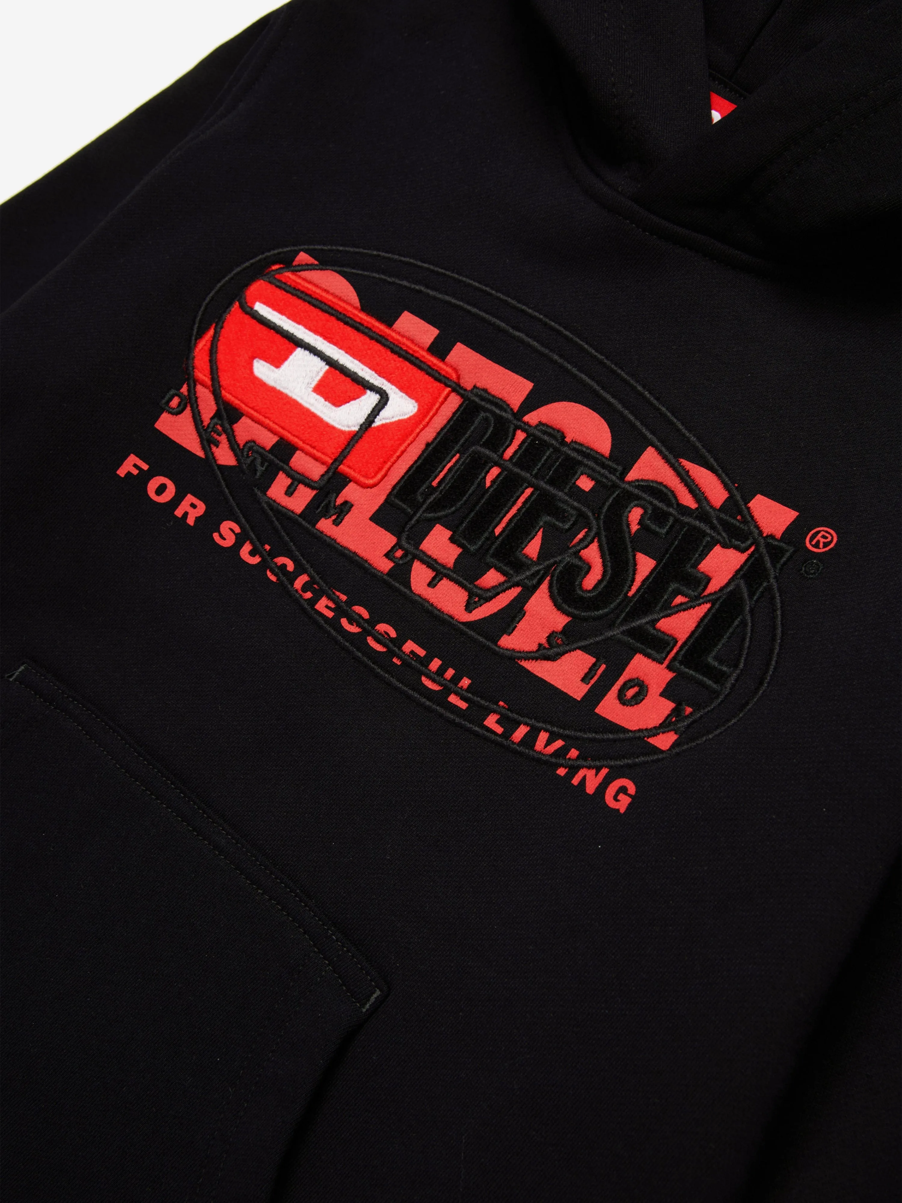 Jungen Logo Hoodie in Schwarz