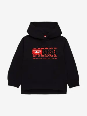 Jungen Logo Hoodie in Schwarz