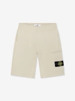 Jungen Logo Hosentaschen Shorts in Beige