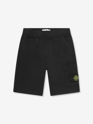 Jungen Logo Hosentaschen Shorts in Schwarz