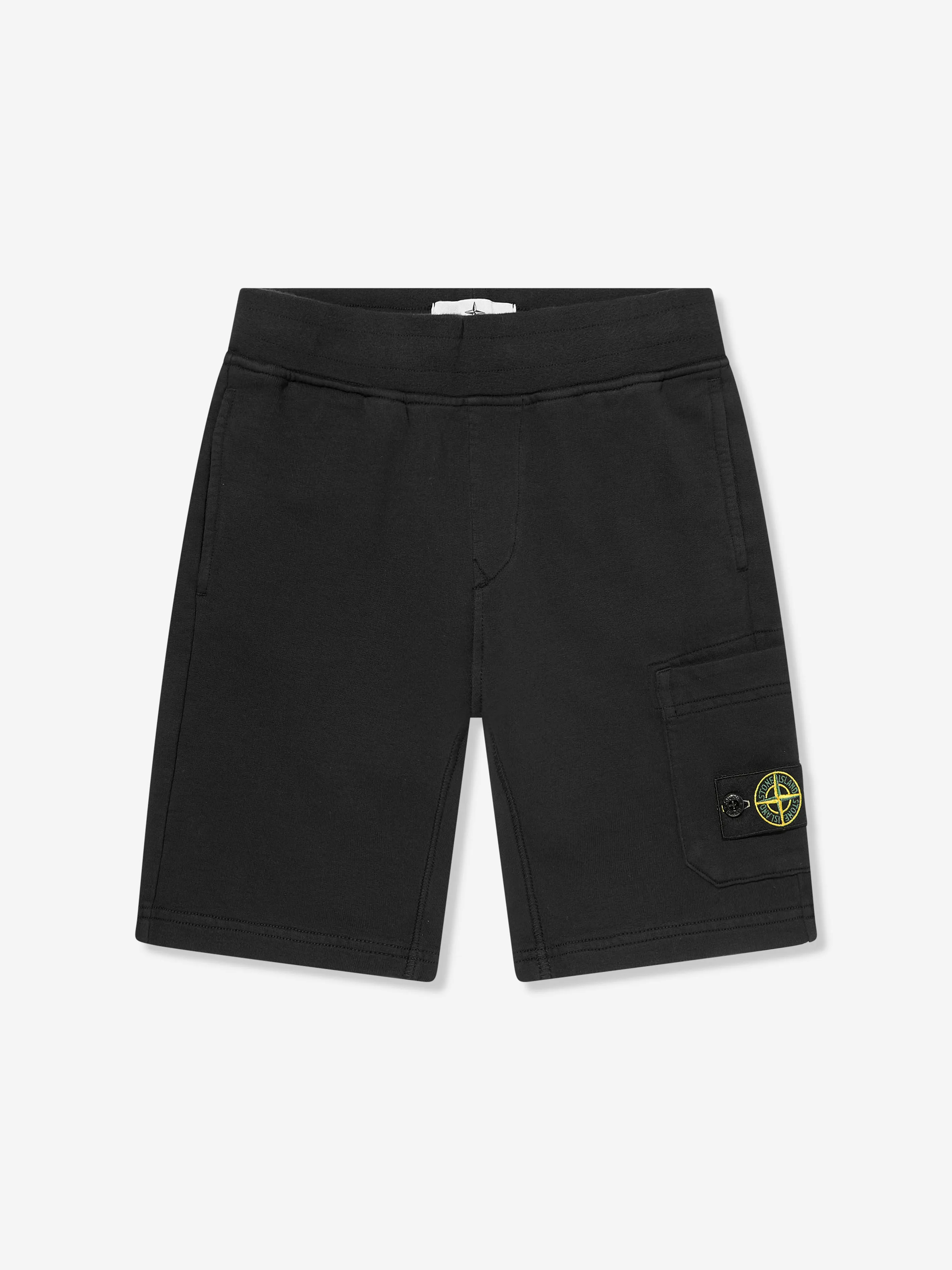 Jungen Logo Hosentaschen Shorts in Schwarz