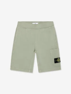 Jungen Logo Hosentaschen Shorts in Grün