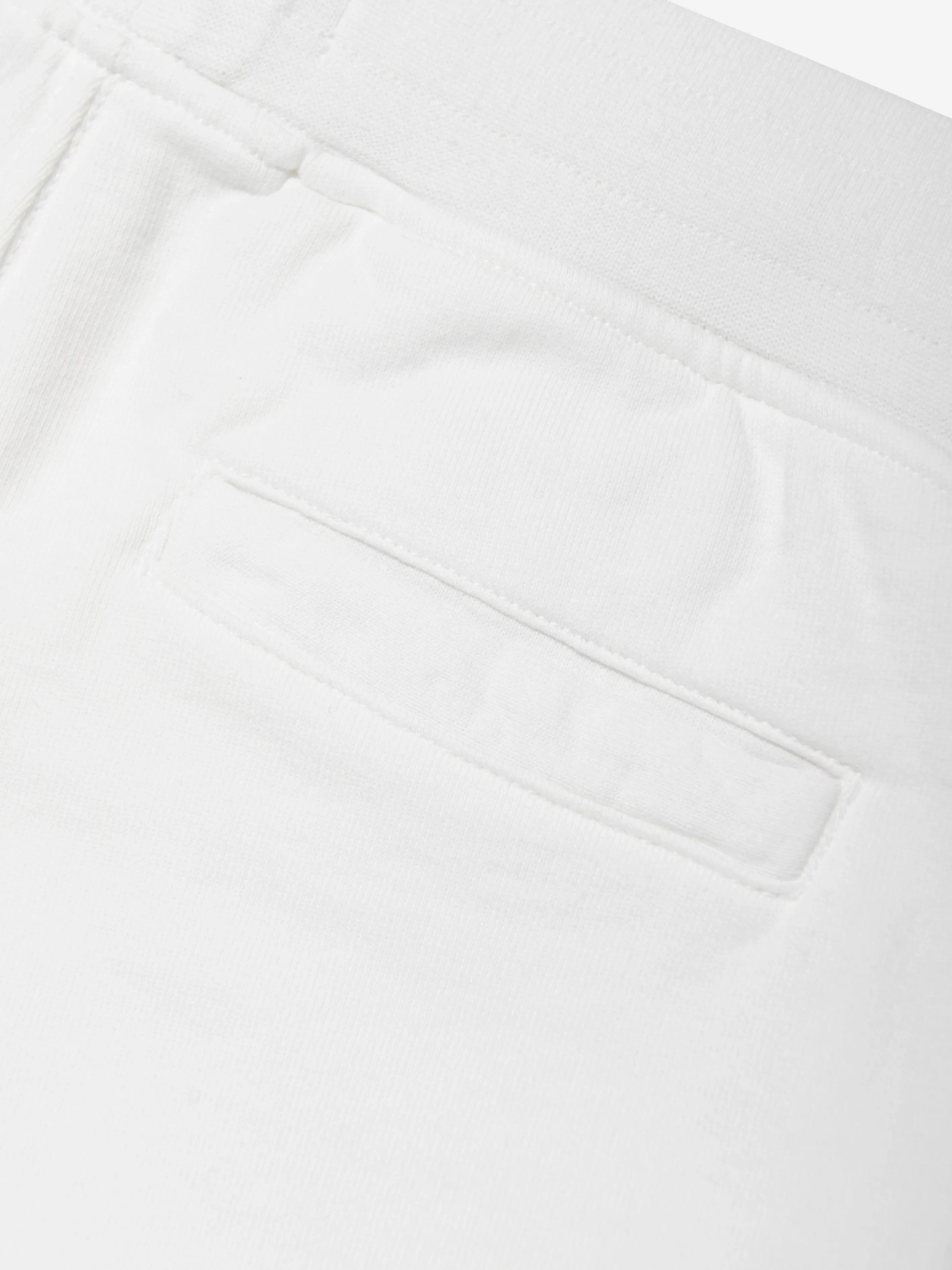 Jungen Logo Hosentaschen Shorts in Weiß