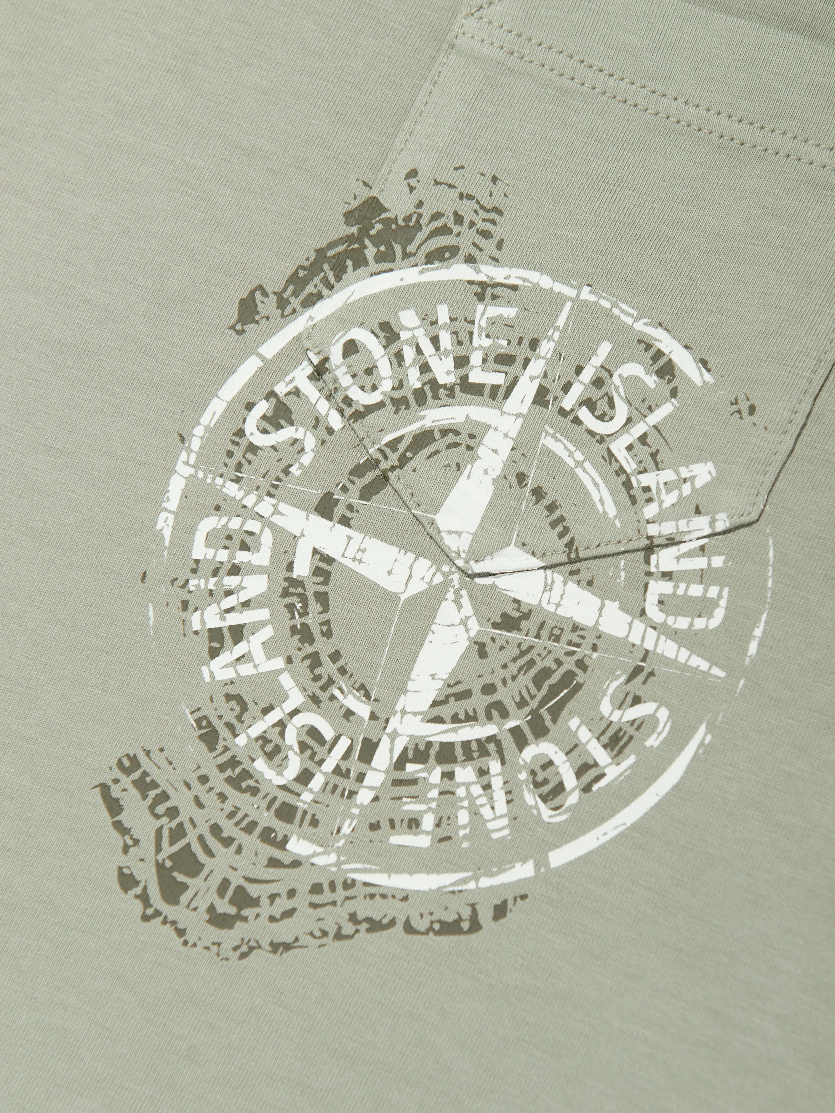 Jungen Logo Pocket T-Shirt in Grün