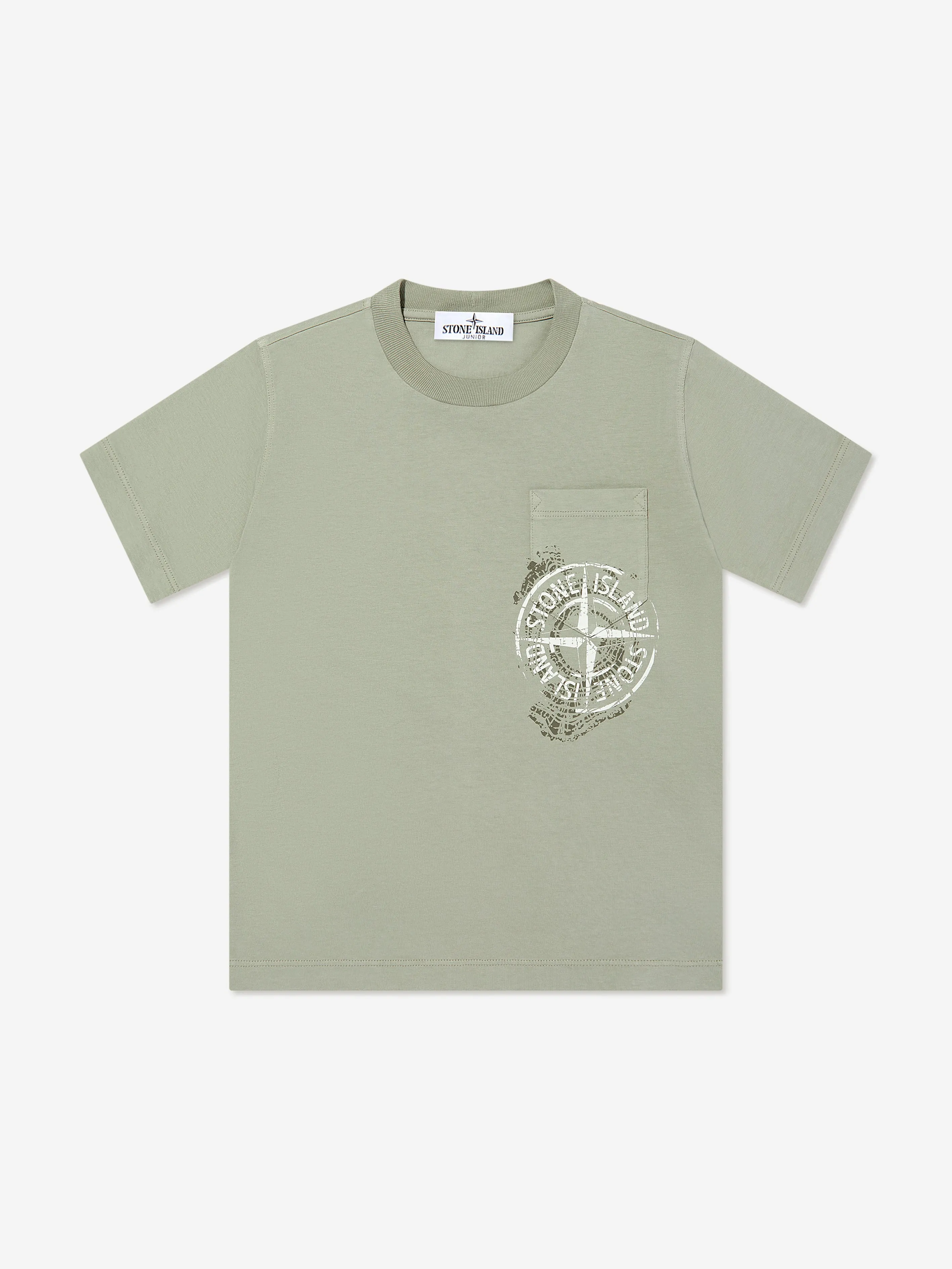Jungen Logo Pocket T-Shirt in Grün