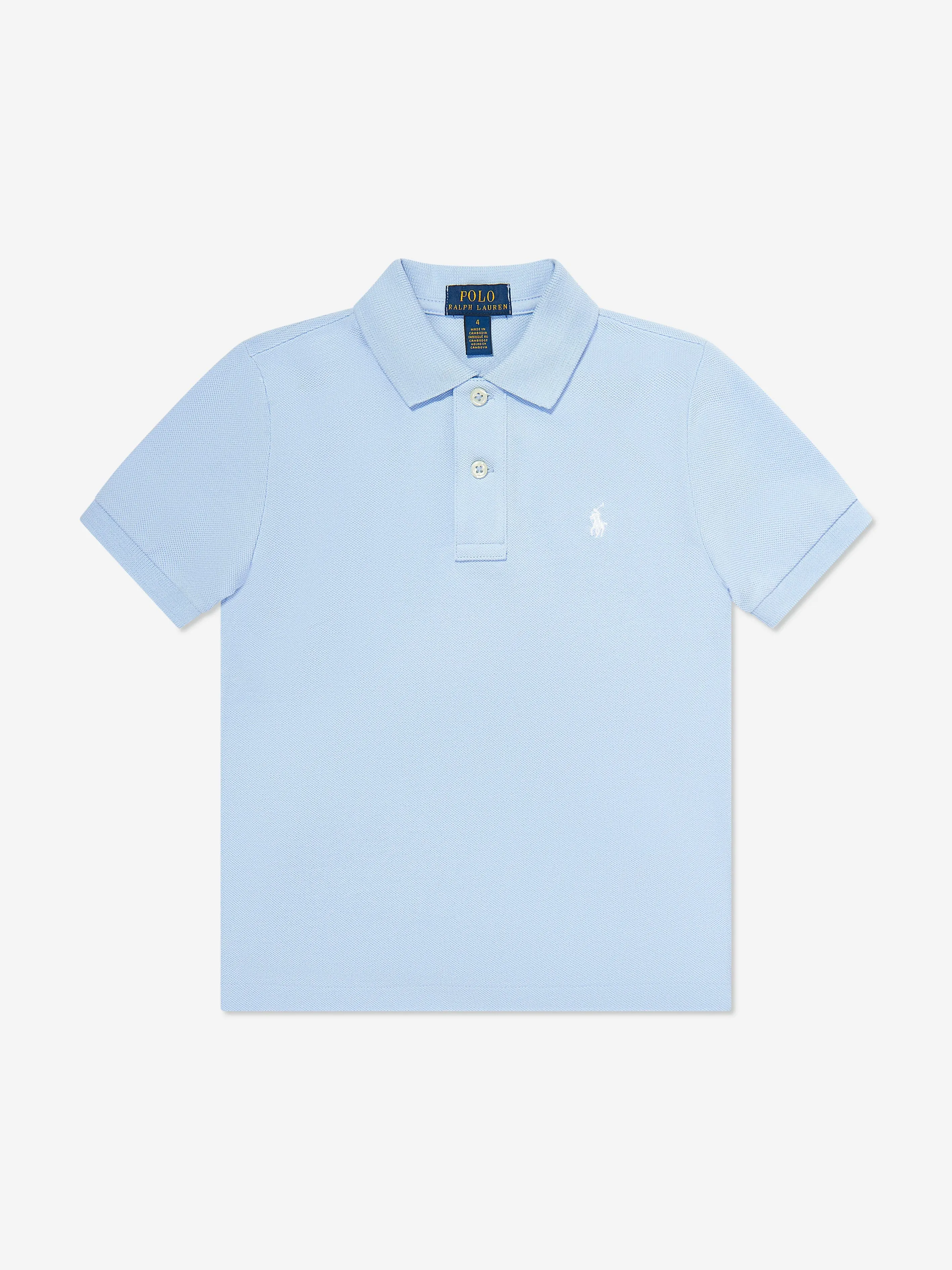 Blaues Logo Polohemd für Jungen