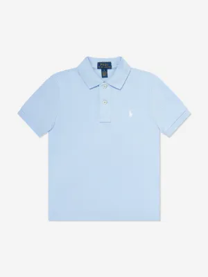Blaues Logo Polohemd für Jungen