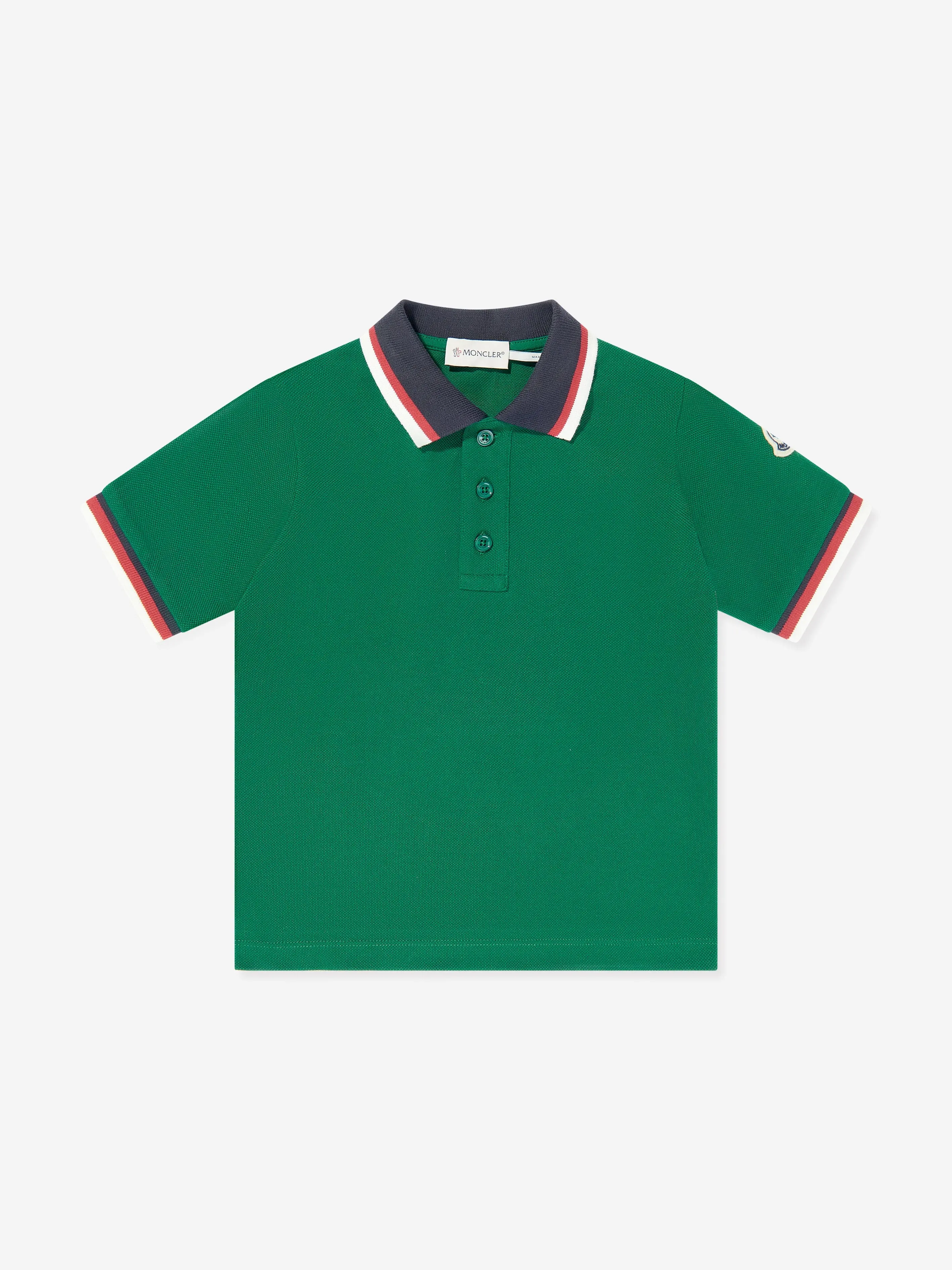 Grünes Logo Polohemd für Jungen