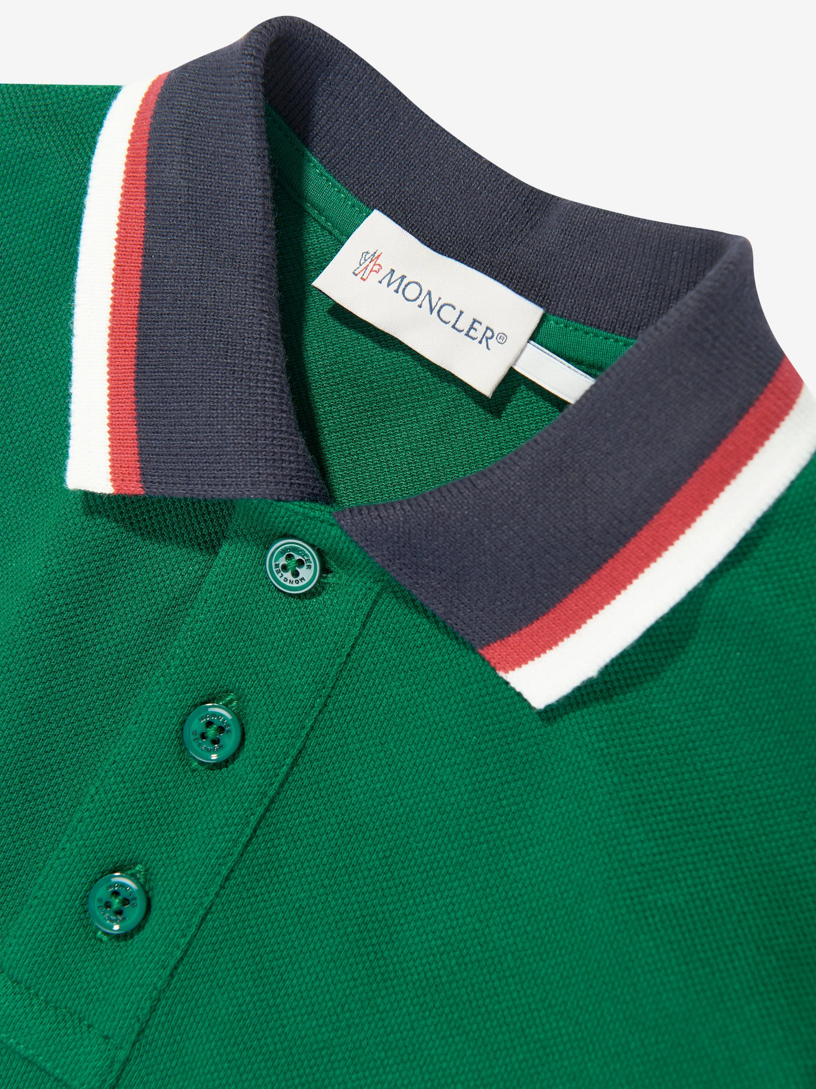 Grünes Logo Polohemd für Jungen
