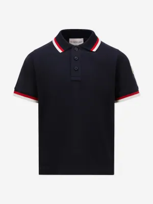 Logo Polohemd für Jungen in Marineblau