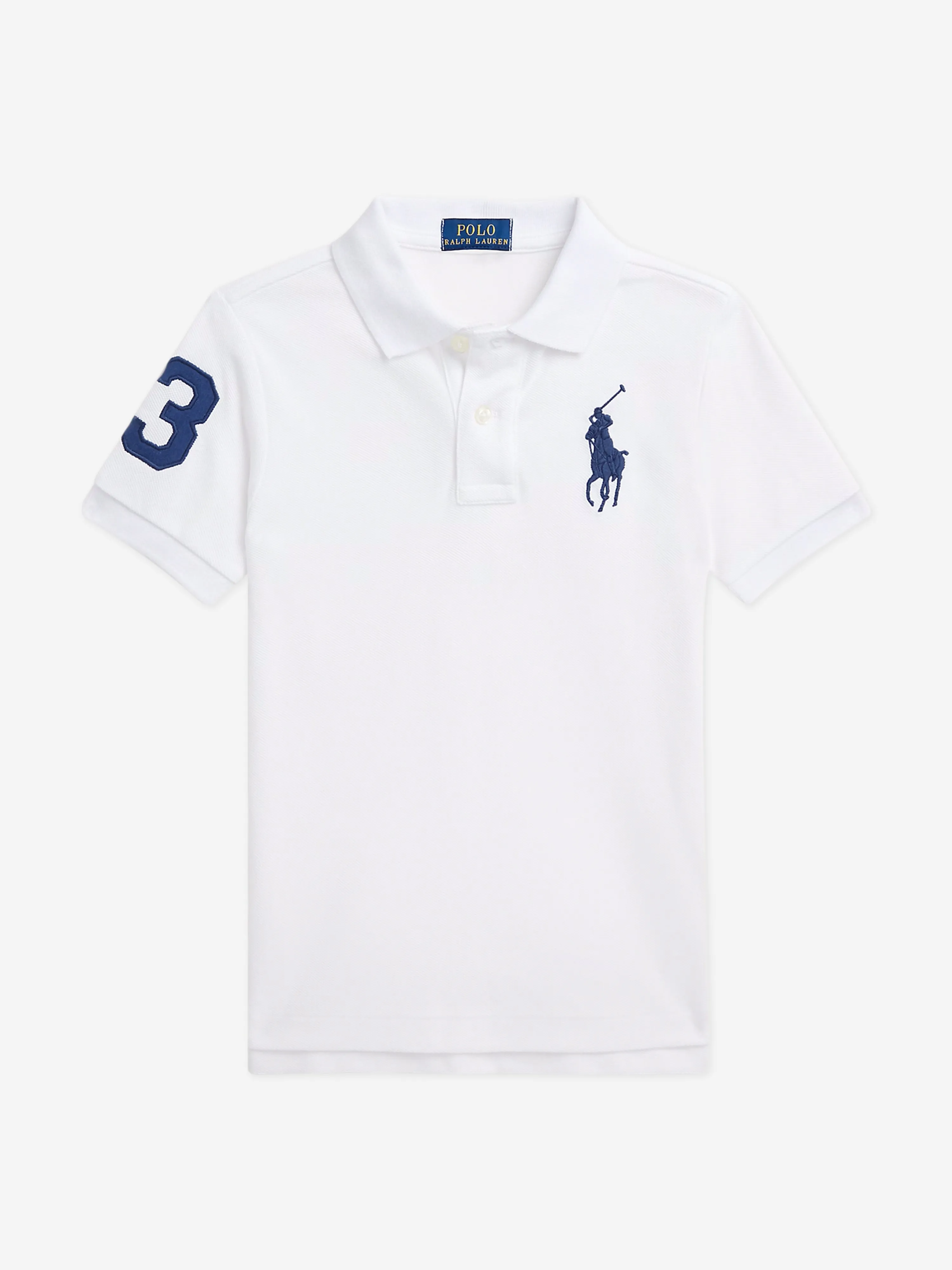 Jungen Logo Polohemd in Weiß