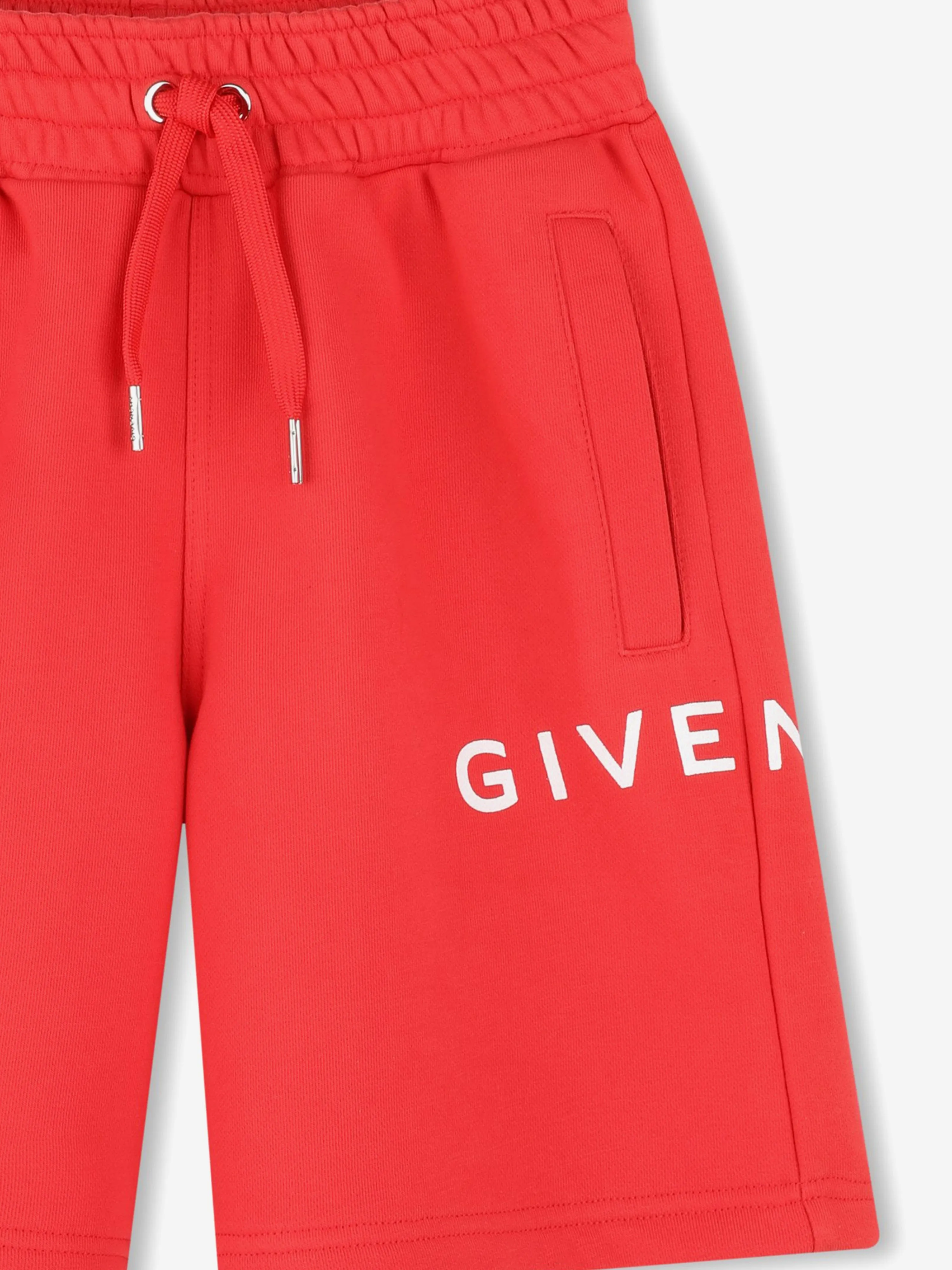 Rote Shorts mit Logo-Print für Jungen