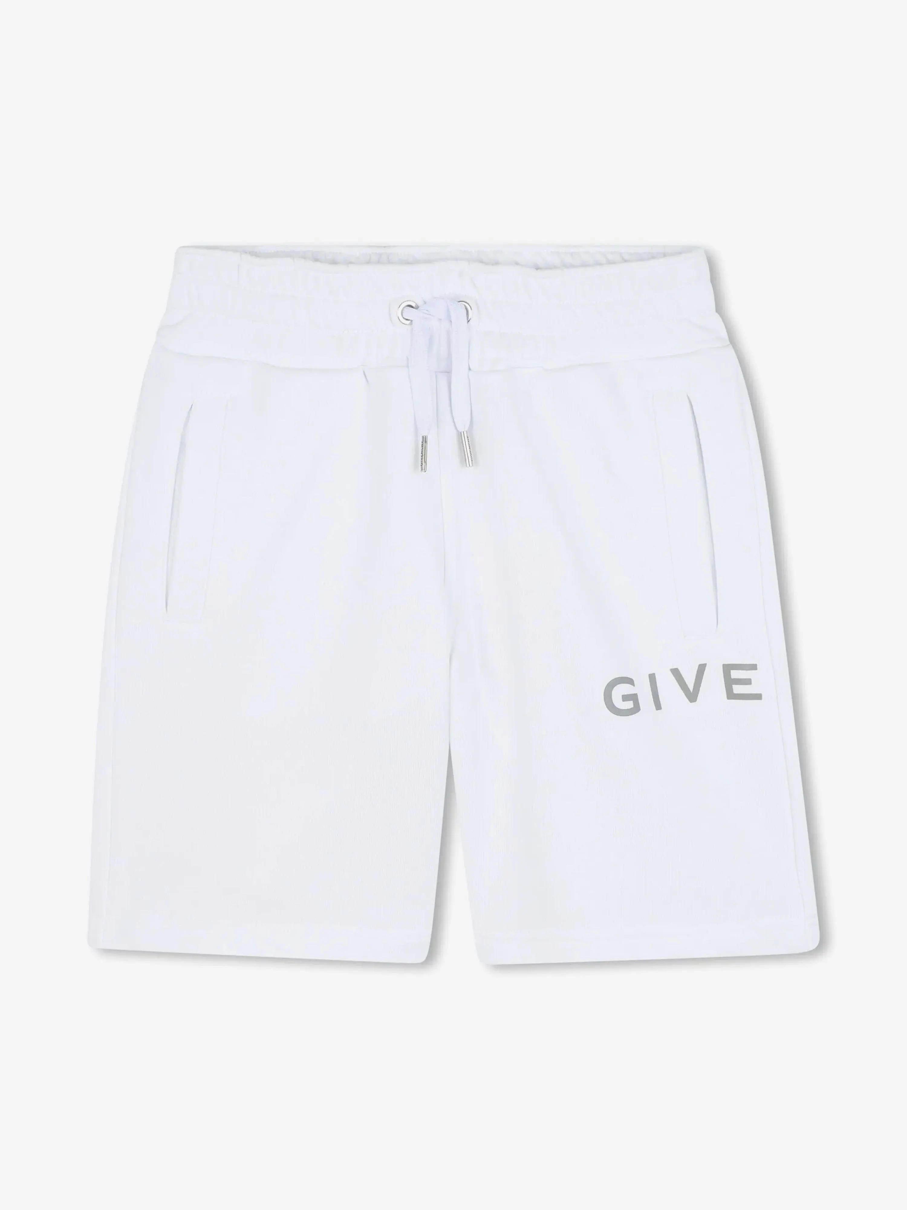 Jungen Logo Print Shorts in Weiß