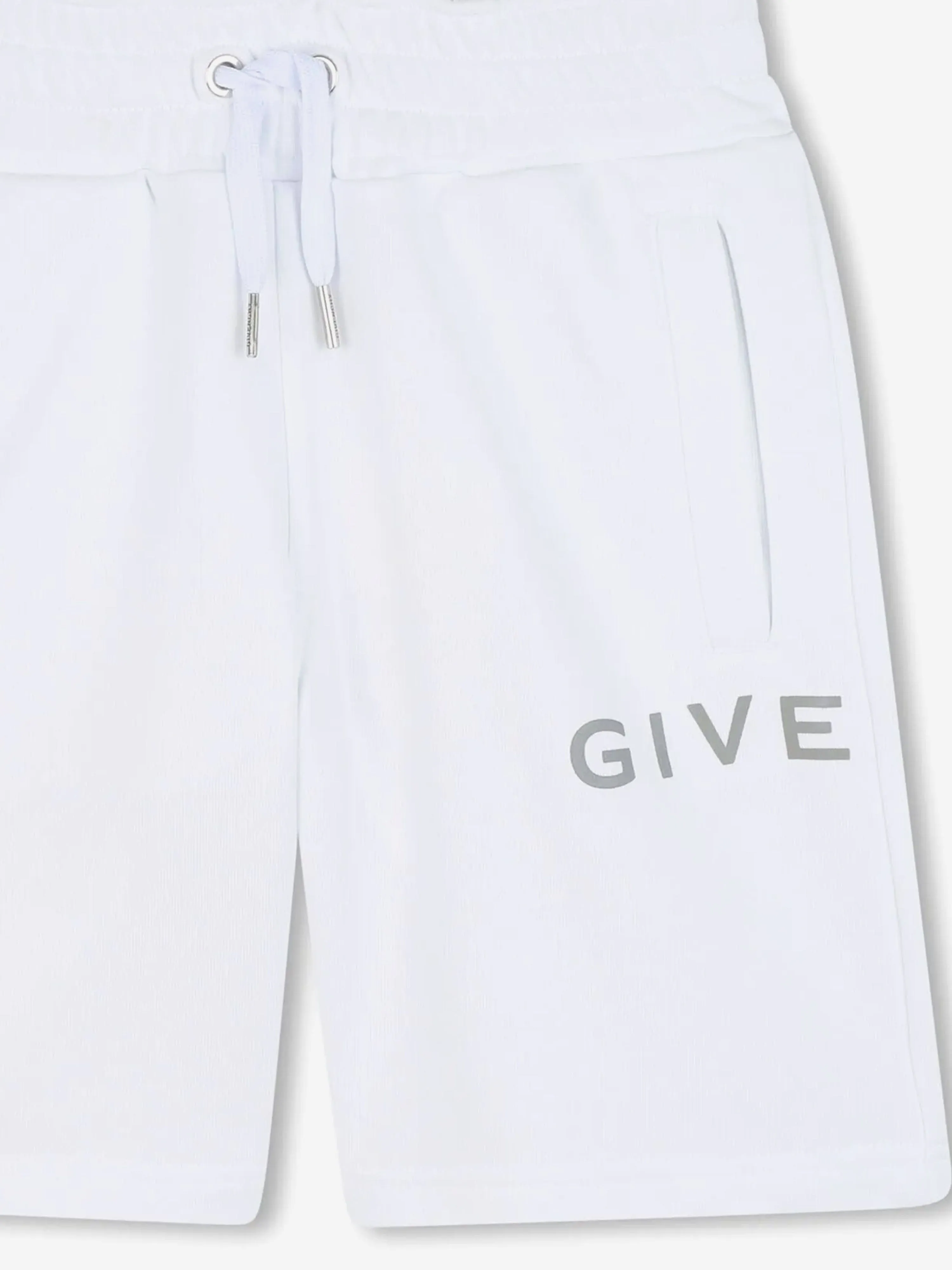 Jungen Logo Print Shorts in Weiß