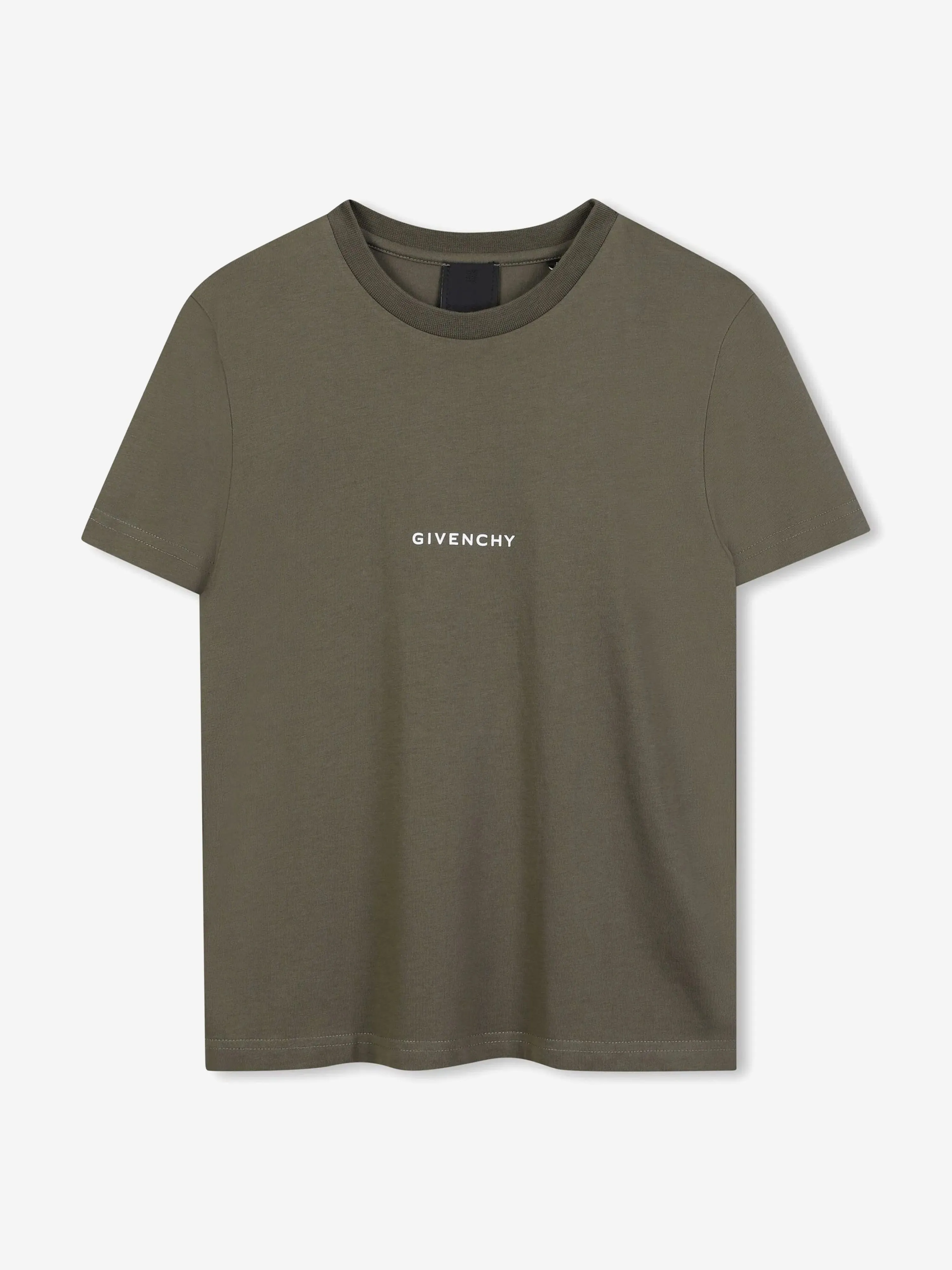 Grünes T-Shirt für Jungen mit Logo-Print