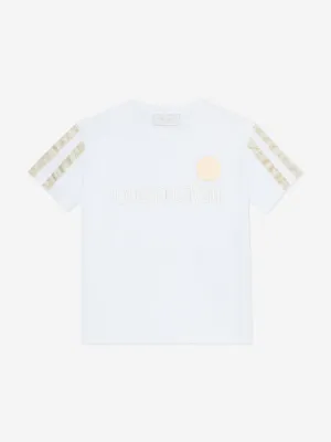 Jungen Logo Print T-Shirt in Weiß